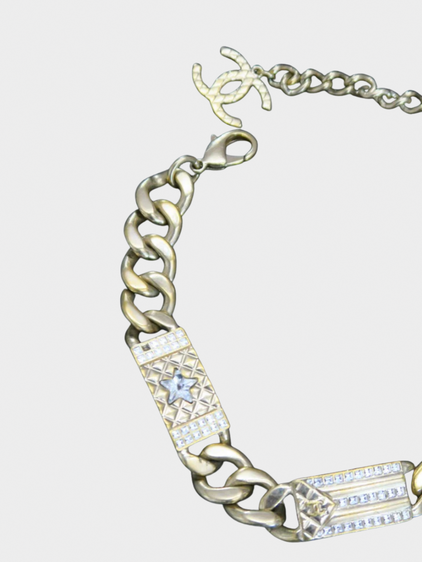 Chanel 2000s Gold Plated CC Choker