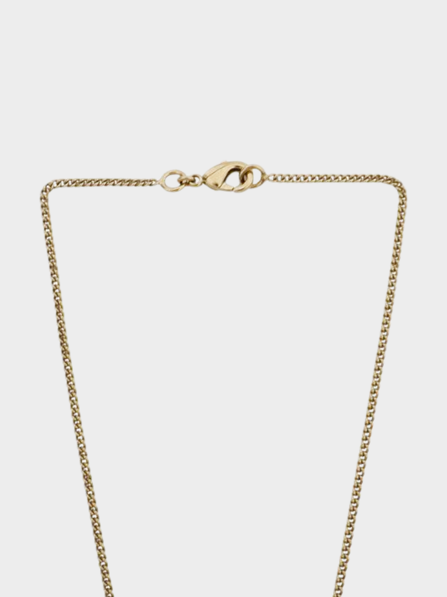 Chanel 2000s Black Enamel CC Flap Bag Charm Pendant Necklace