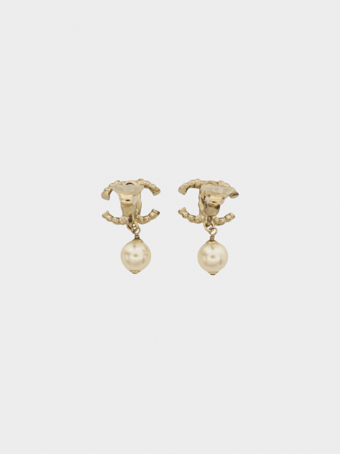 Chanel 2020s Coco Rhinestone Pearl Swing Earrings