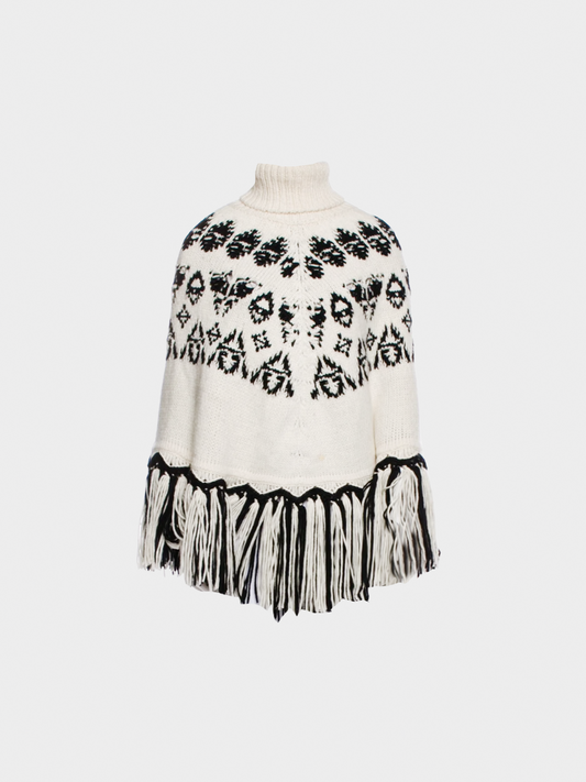 Chanel FW 2021 Cream and Black Cashmere Sweater