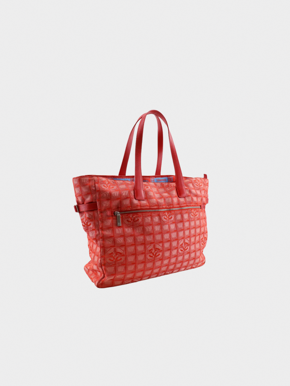 Chanel 2002-2003 Red Nylon Travel Tote Bag