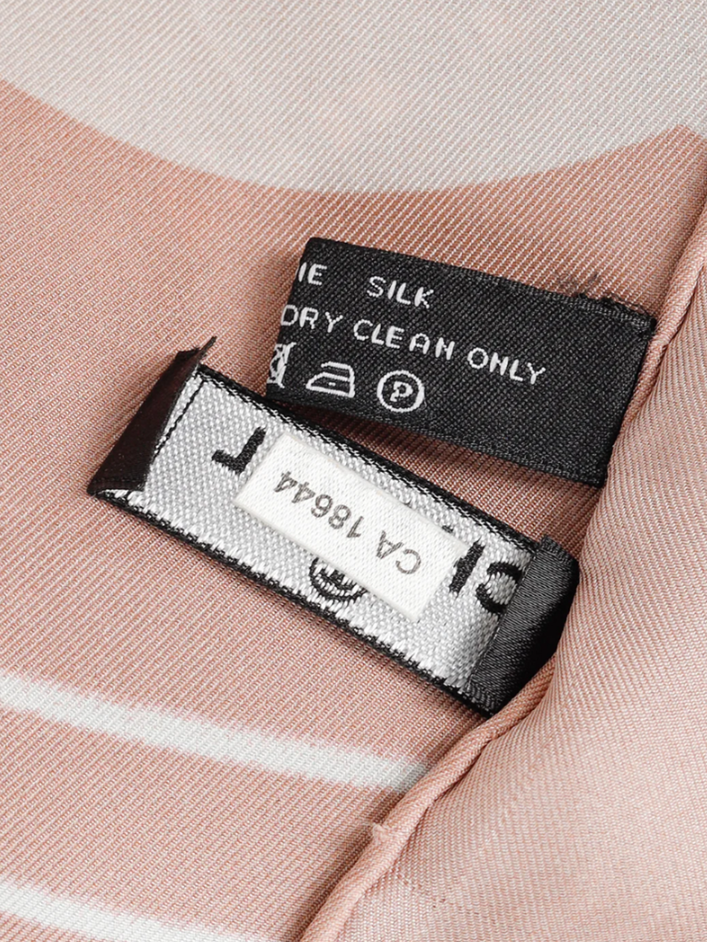 Chanel 2000s Pink Cityscape Printed Silk Scarf