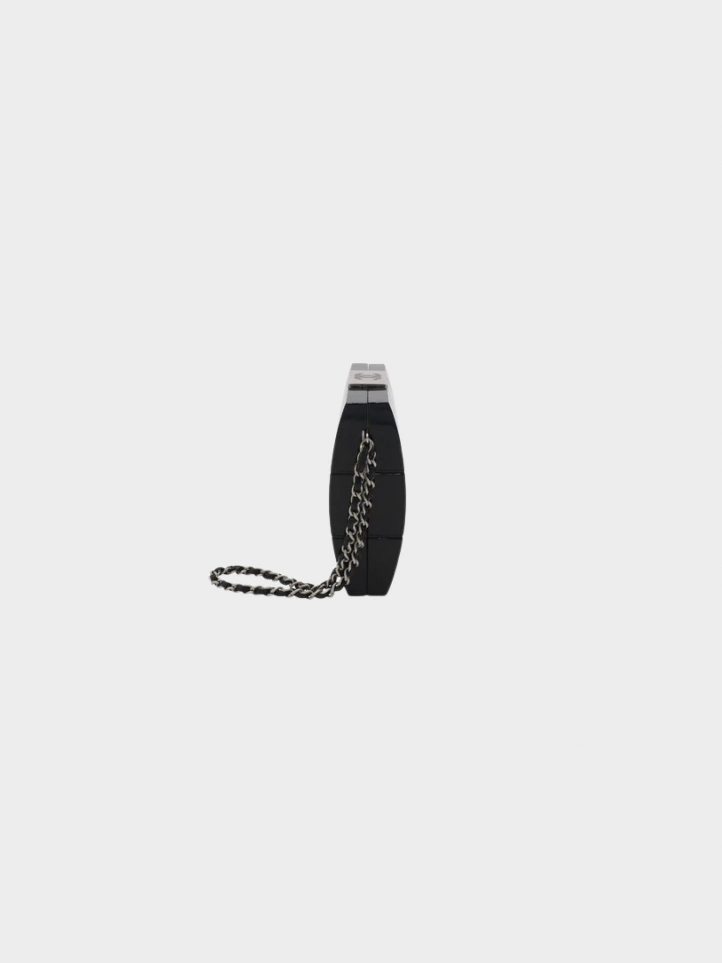 Chanel SS 2002 Black Lucite Minaudiere Clutch