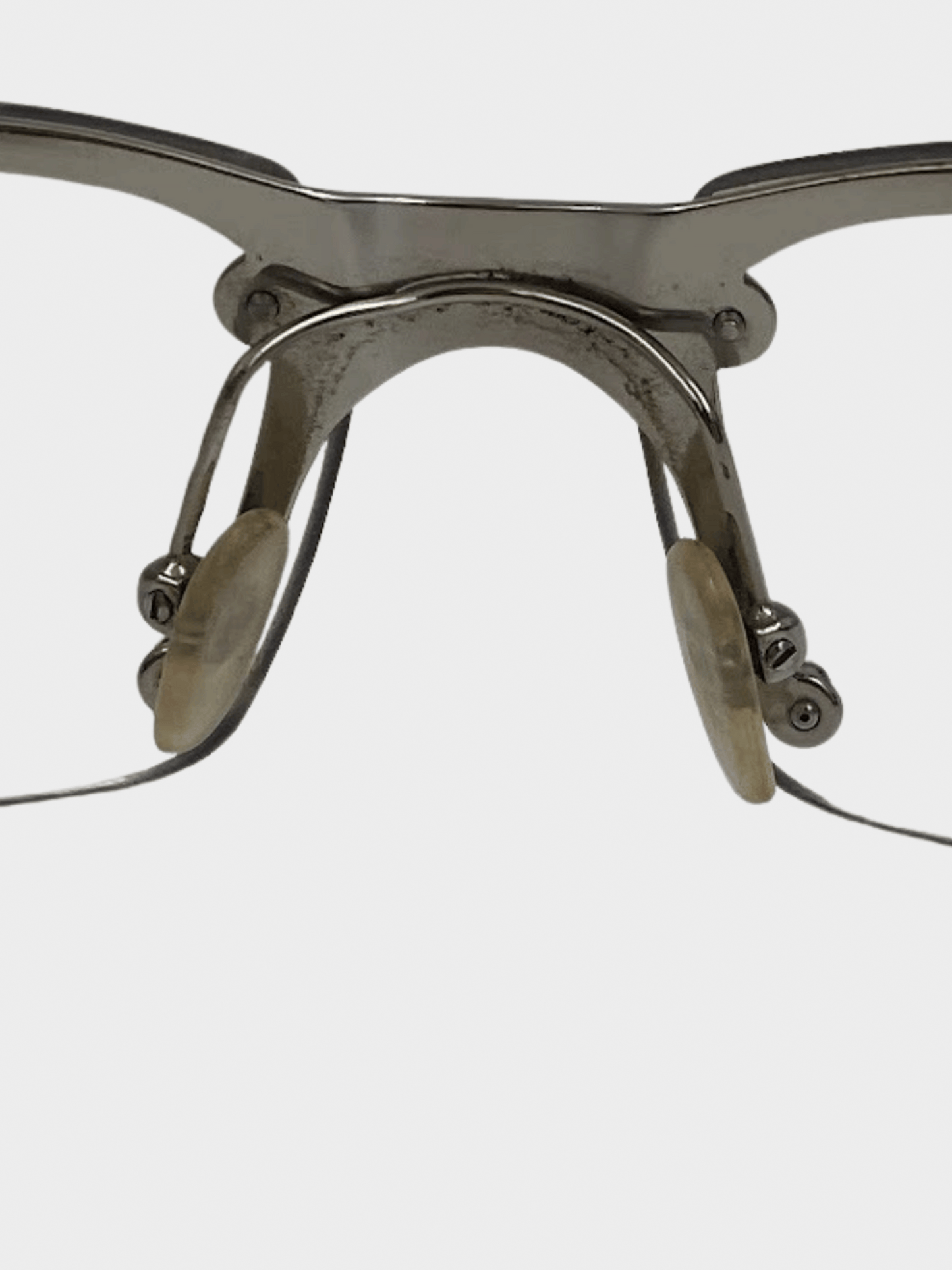 Chanel 2000s Silver Coco Clear Visor Sunglasses