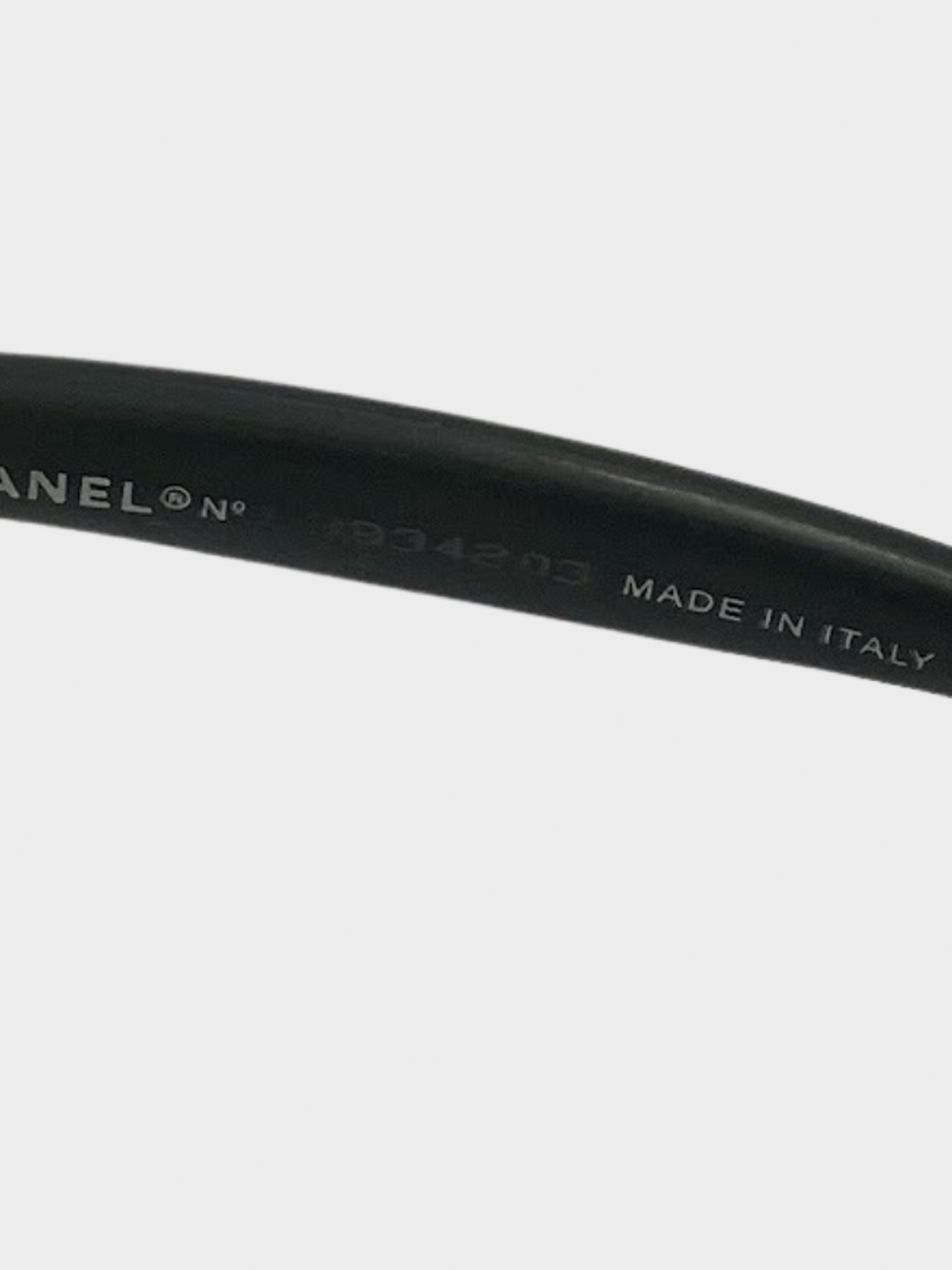 Chanel 2000s Silver Coco Clear Visor Sunglasses