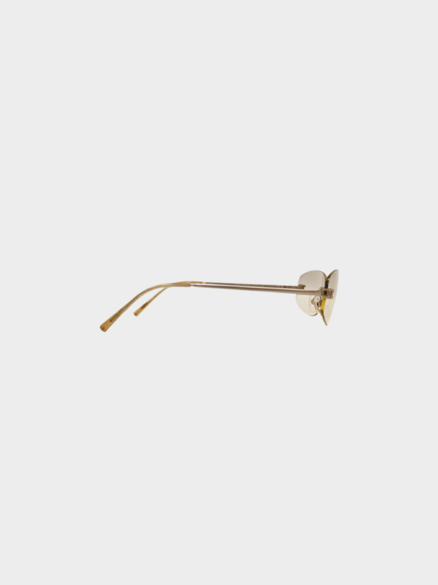 Chanel 2000s Brown Tinted CC Logo Sunglasses
