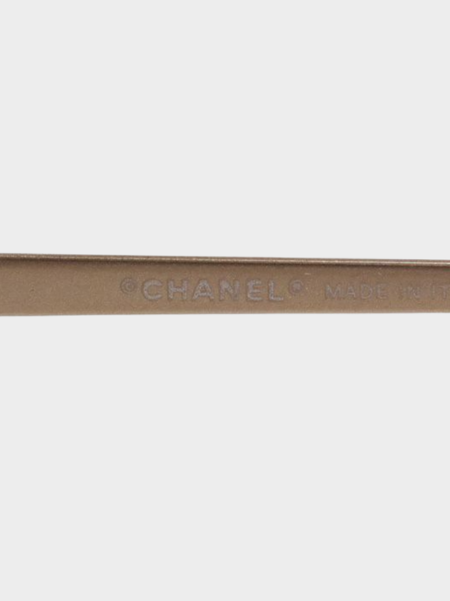 Chanel 2000s Brown Tinted CC Logo Sunglasses