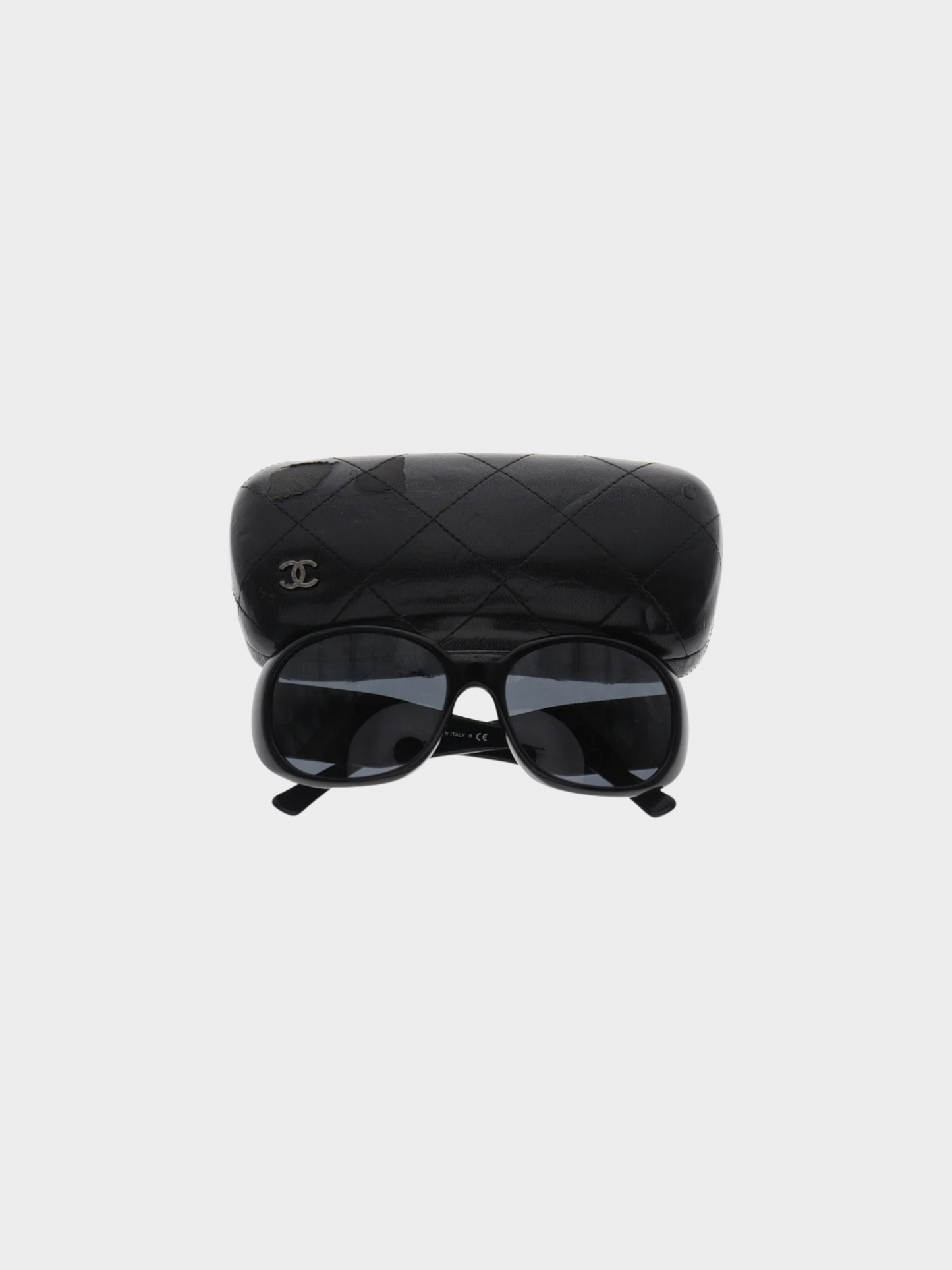Chanel 2020s Black Camellia Sunglasses