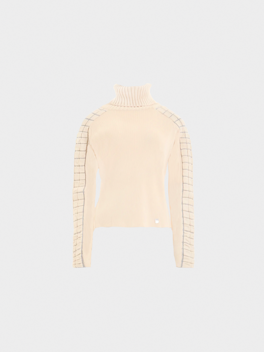 Chanel by Karl Lagerfeld FW 2002 Off-White turtleneck sweater