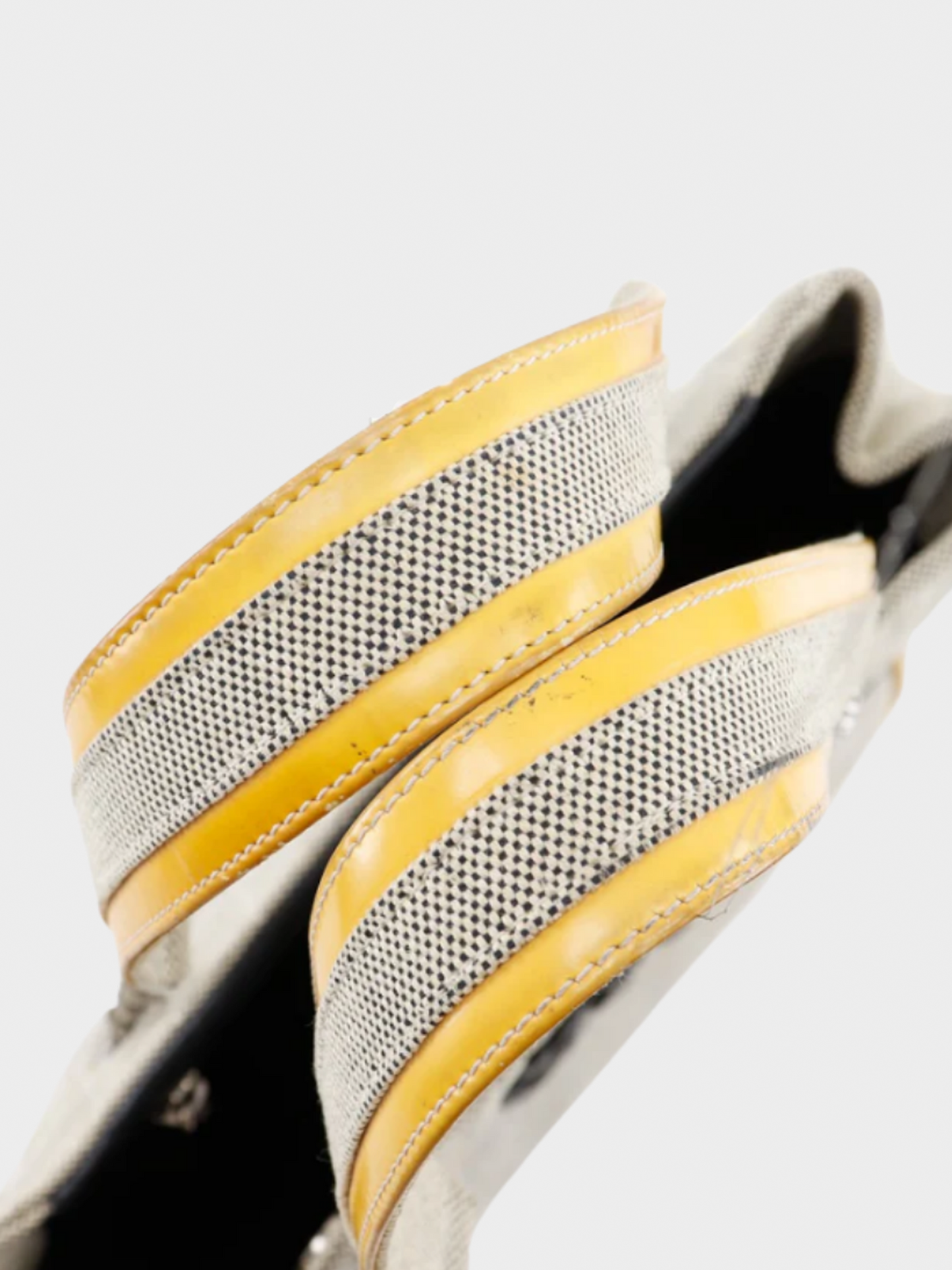 Chanel 2005-2006 Grey Camellia No. 5 Choco Bar Canvas Tote Bag