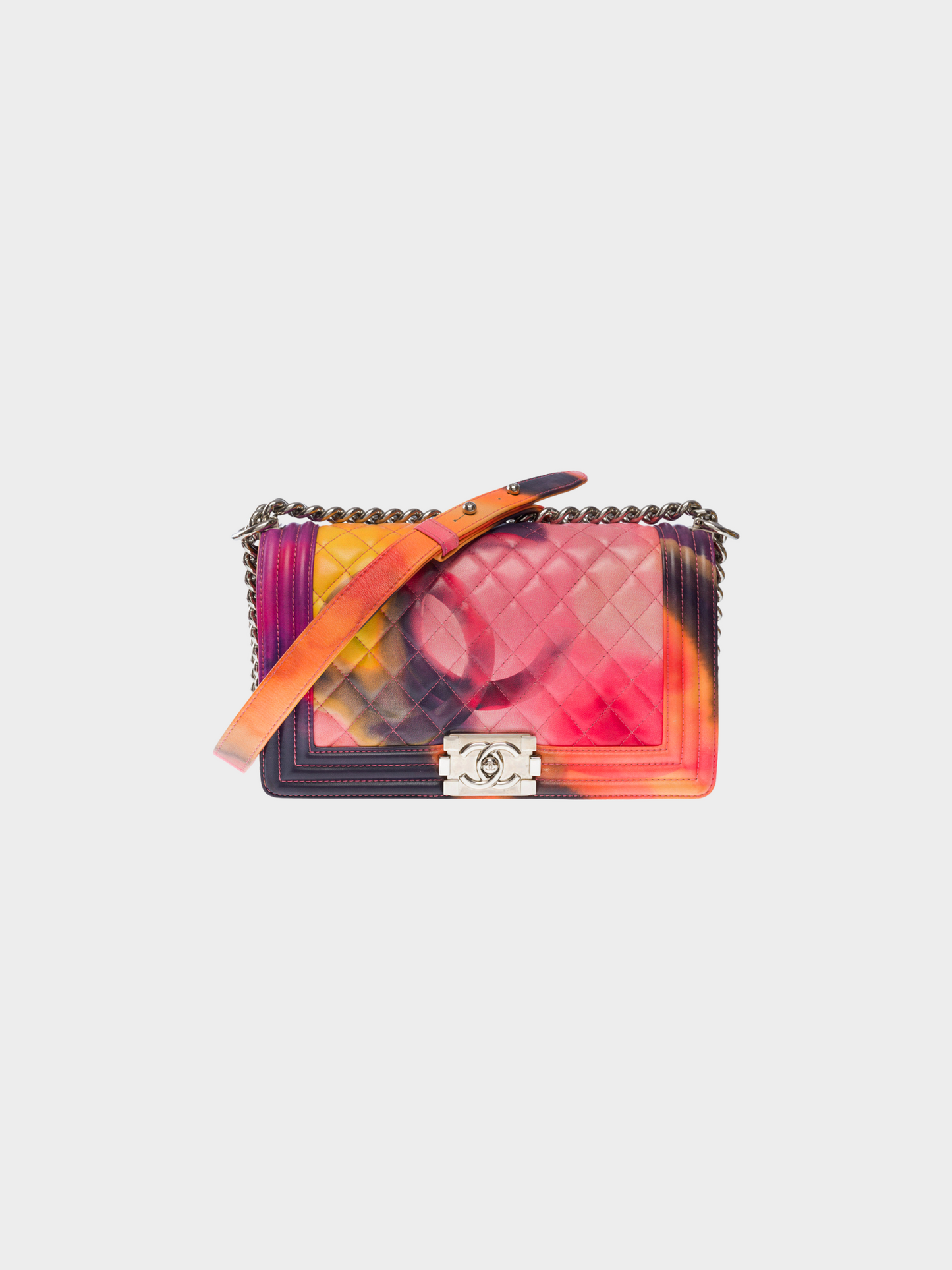 Chanel 2015 Flower Power Multicoloured Quilted Lambskin Flap Bag