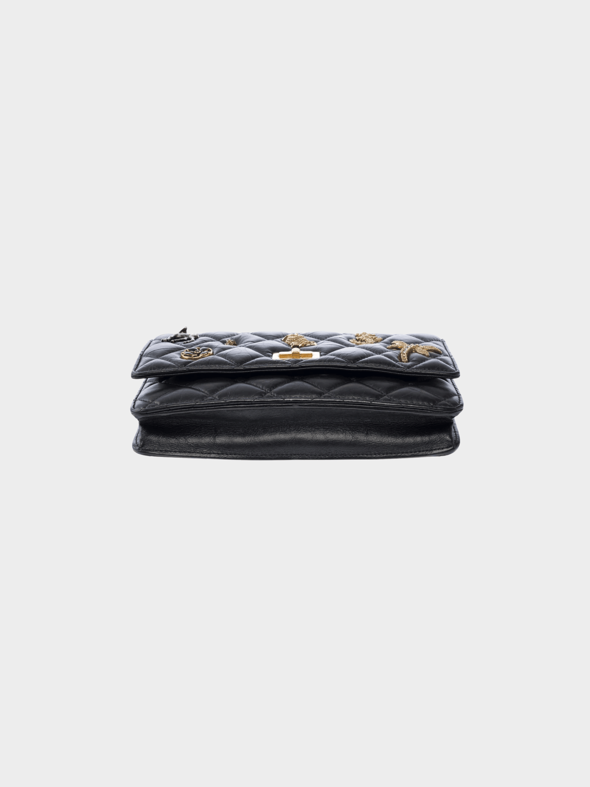 Chanel 2017 Black Lucky Charms Wallet-On-Chain Bag