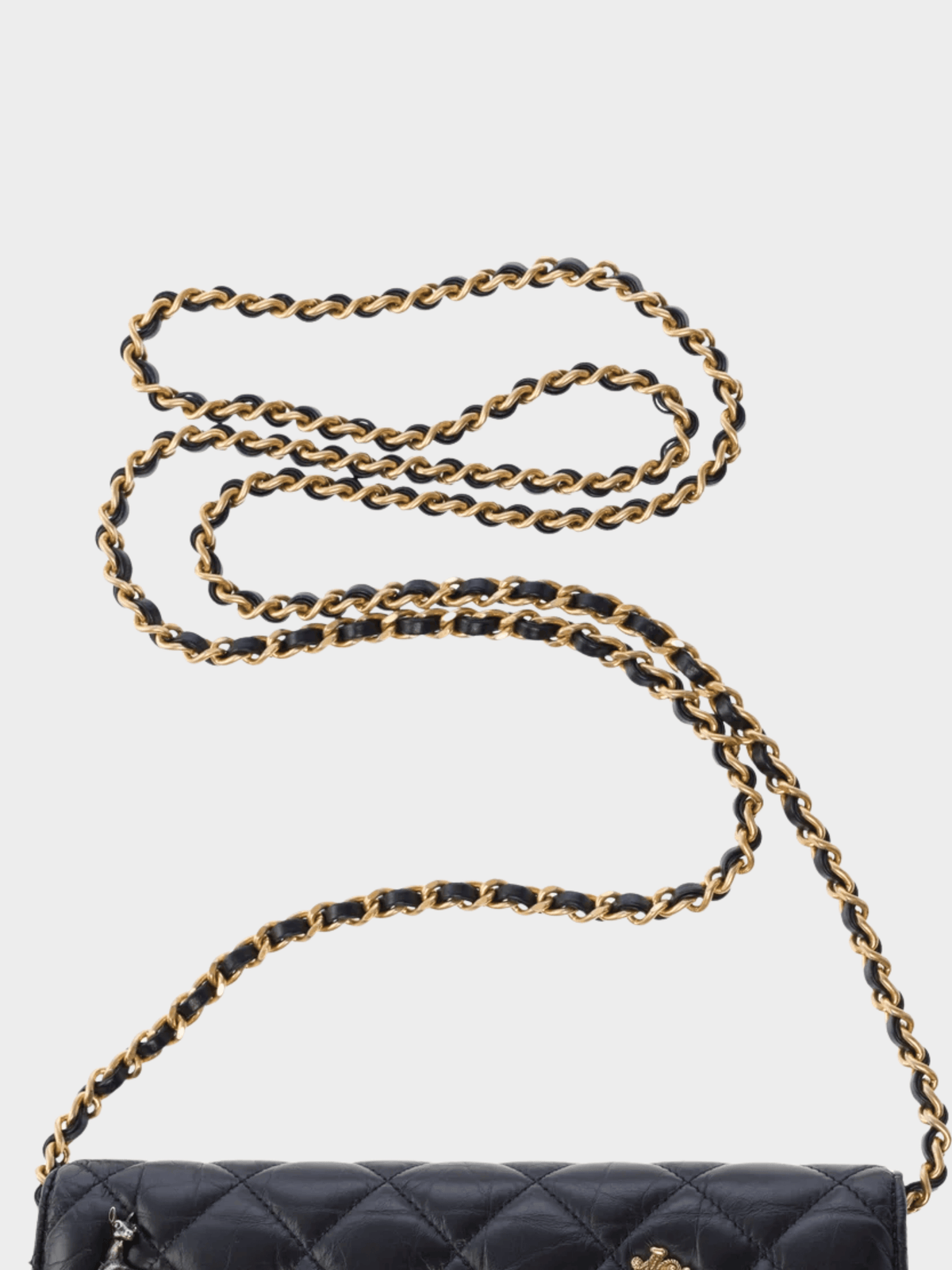Chanel 2017 Black Lucky Charms Wallet-On-Chain Bag