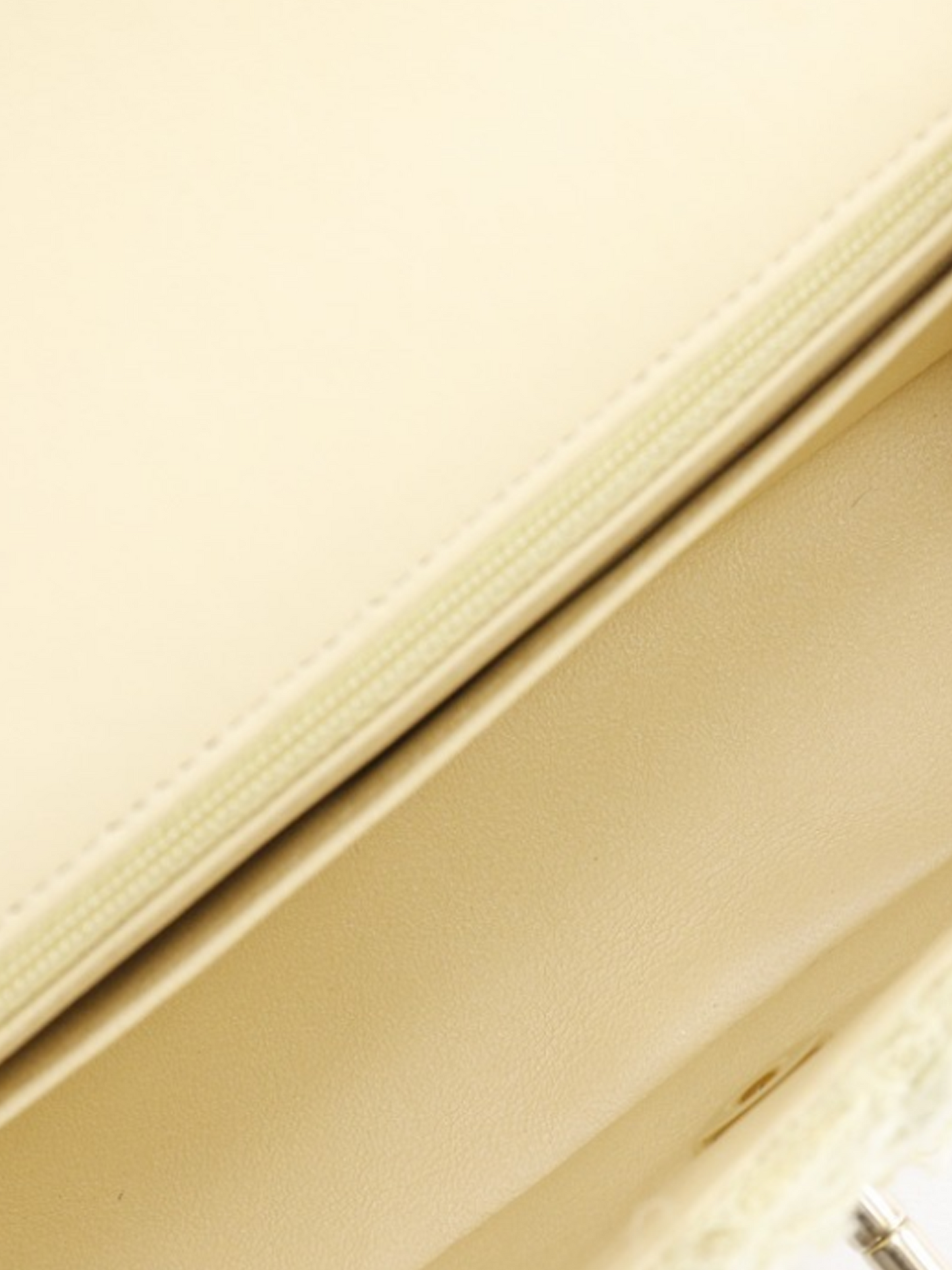 Chanel 2000s Pale Yellow Mini Matelasse Flap Bag