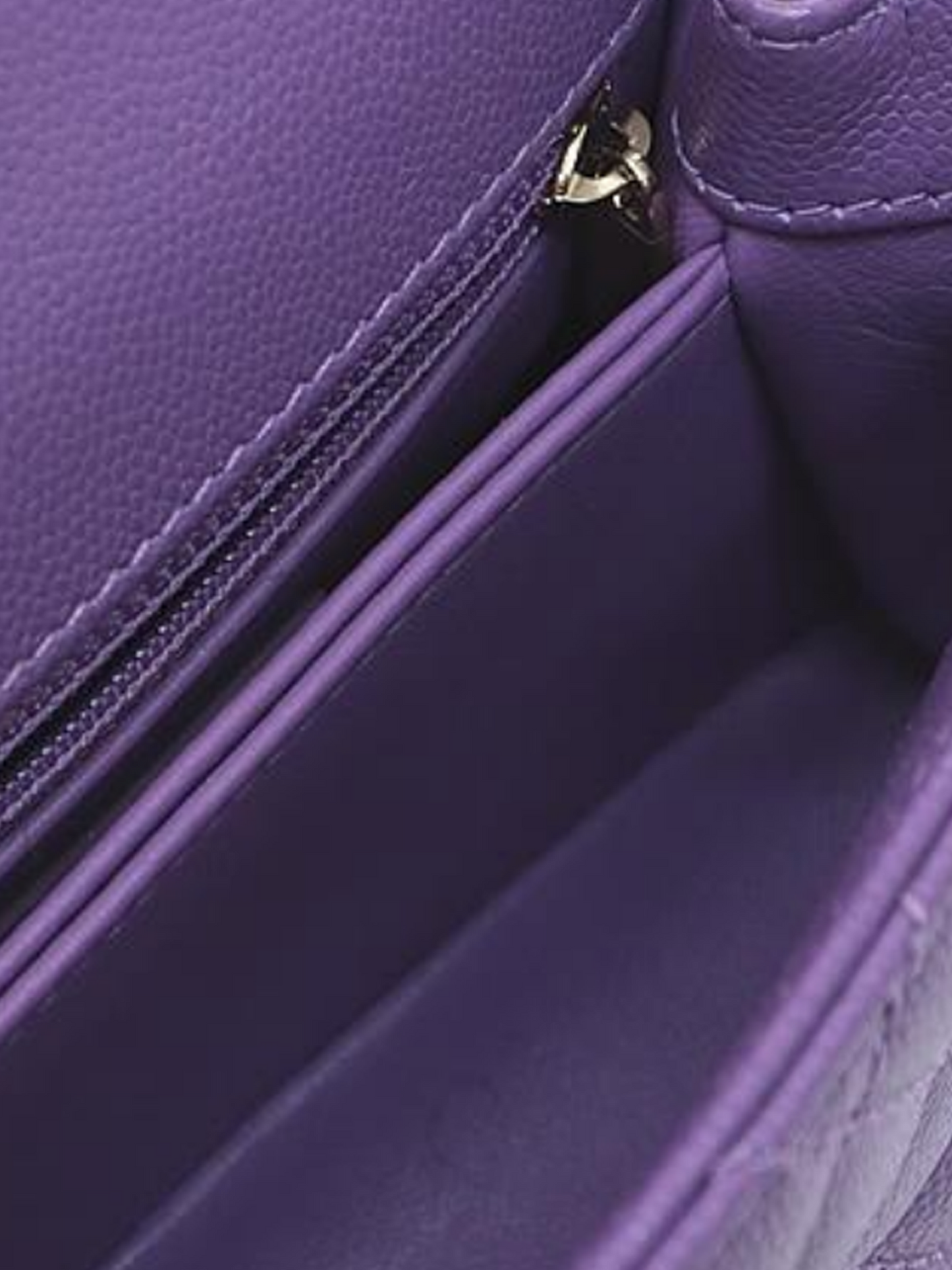 Chanel 2010s Coco Handle Mini Purple Leather Handbag