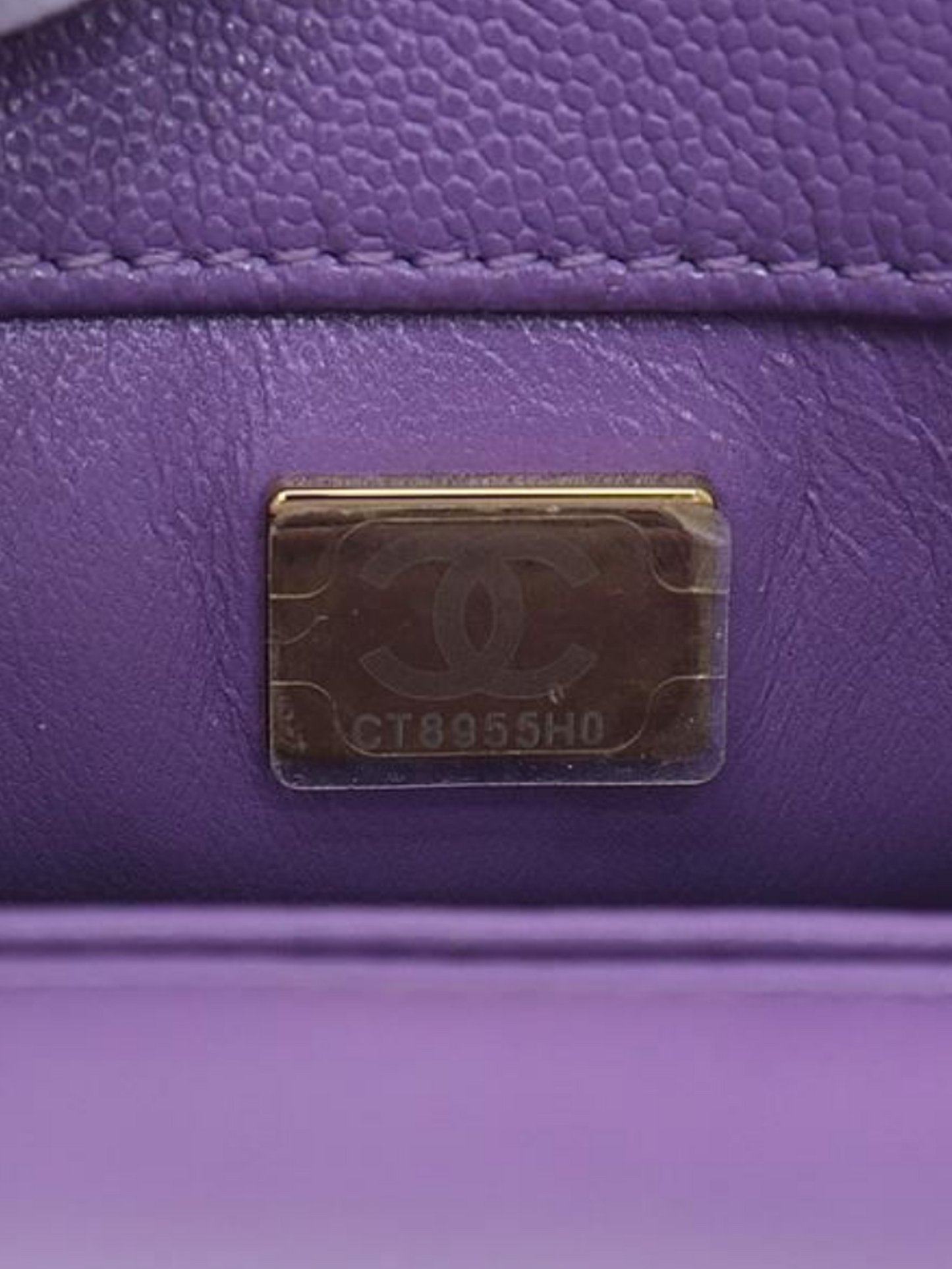 Chanel 2010s Coco Handle Mini Purple Leather Handbag