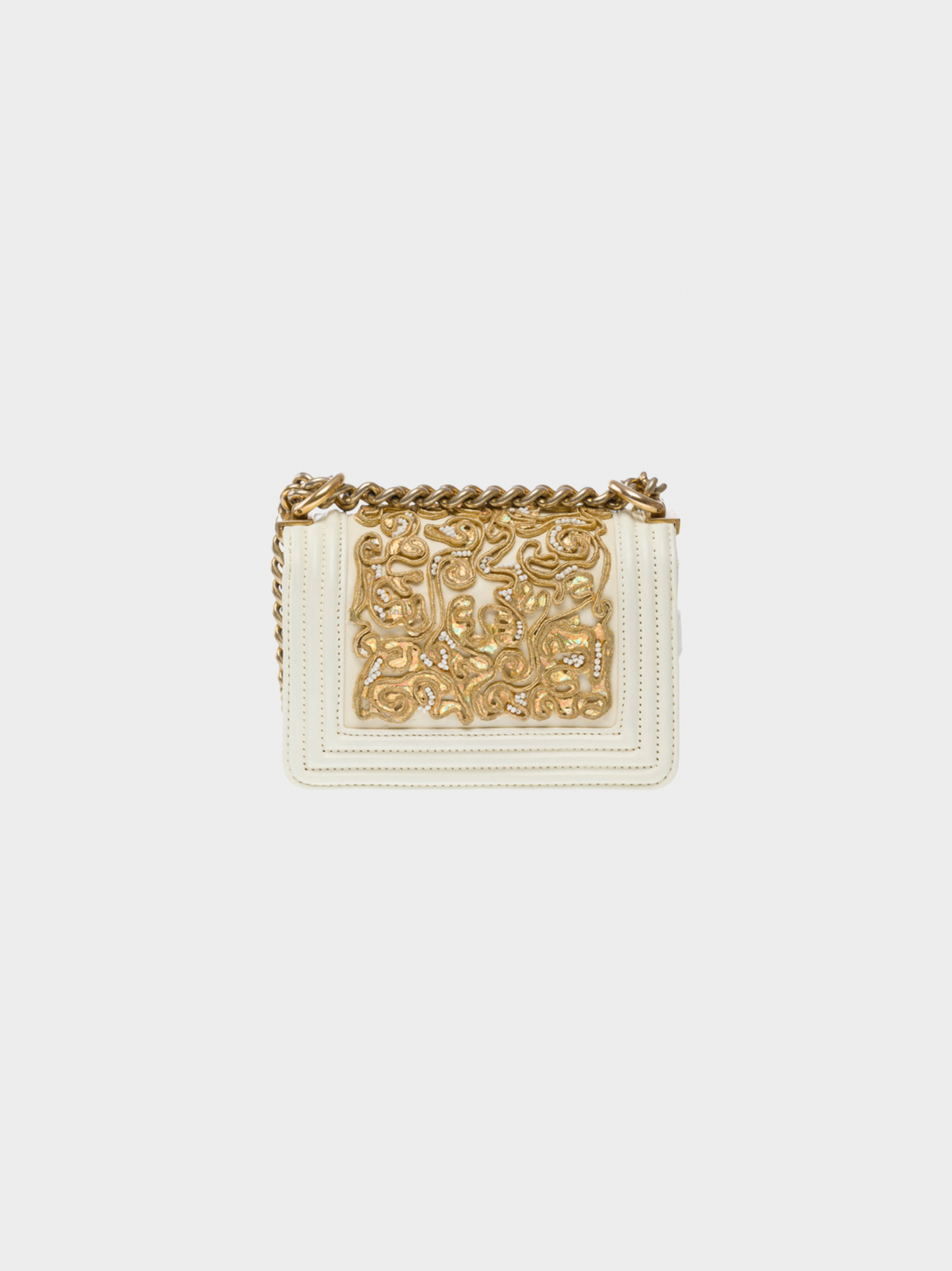 Chanel Cruise 2013 Beige and Gold Versailles Boy Bag