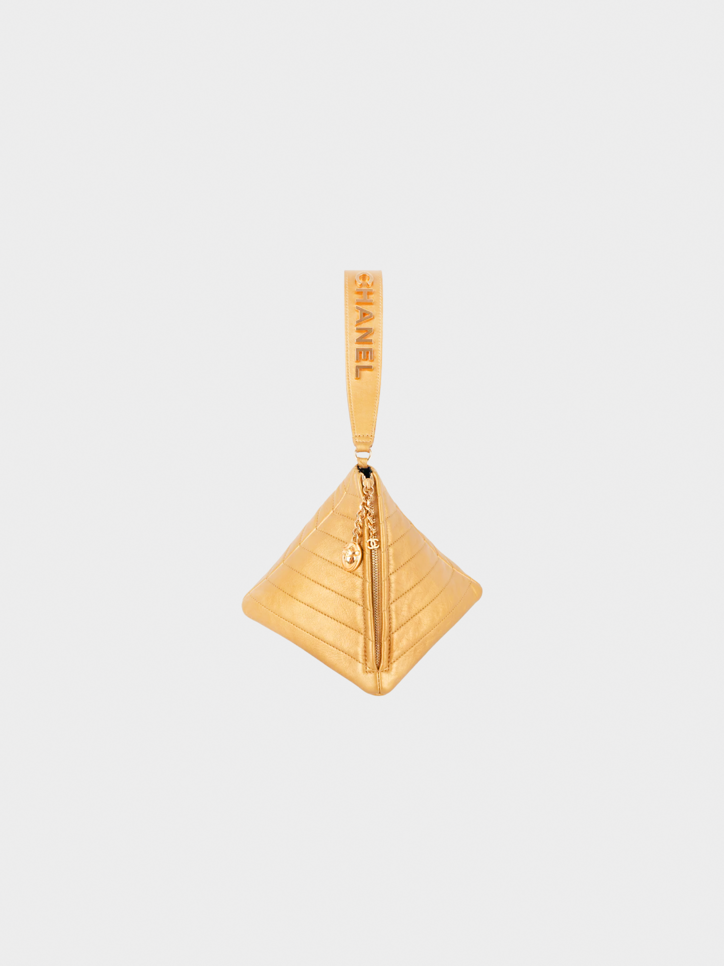 Chanel by Karl Lagerfeld Pre-fall 2019 Gold Pyramid Kheops Bag