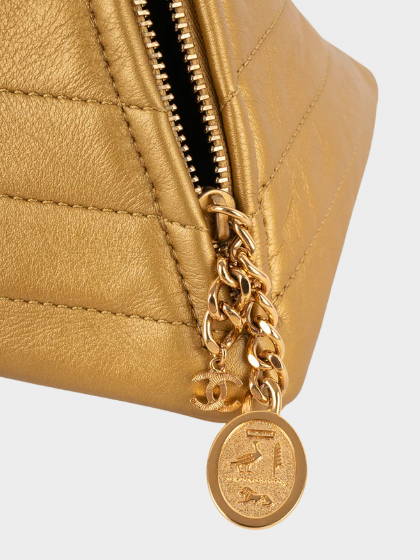 Chanel by Karl Lagerfeld Pre-fall 2019 Gold Pyramid Kheops Bag