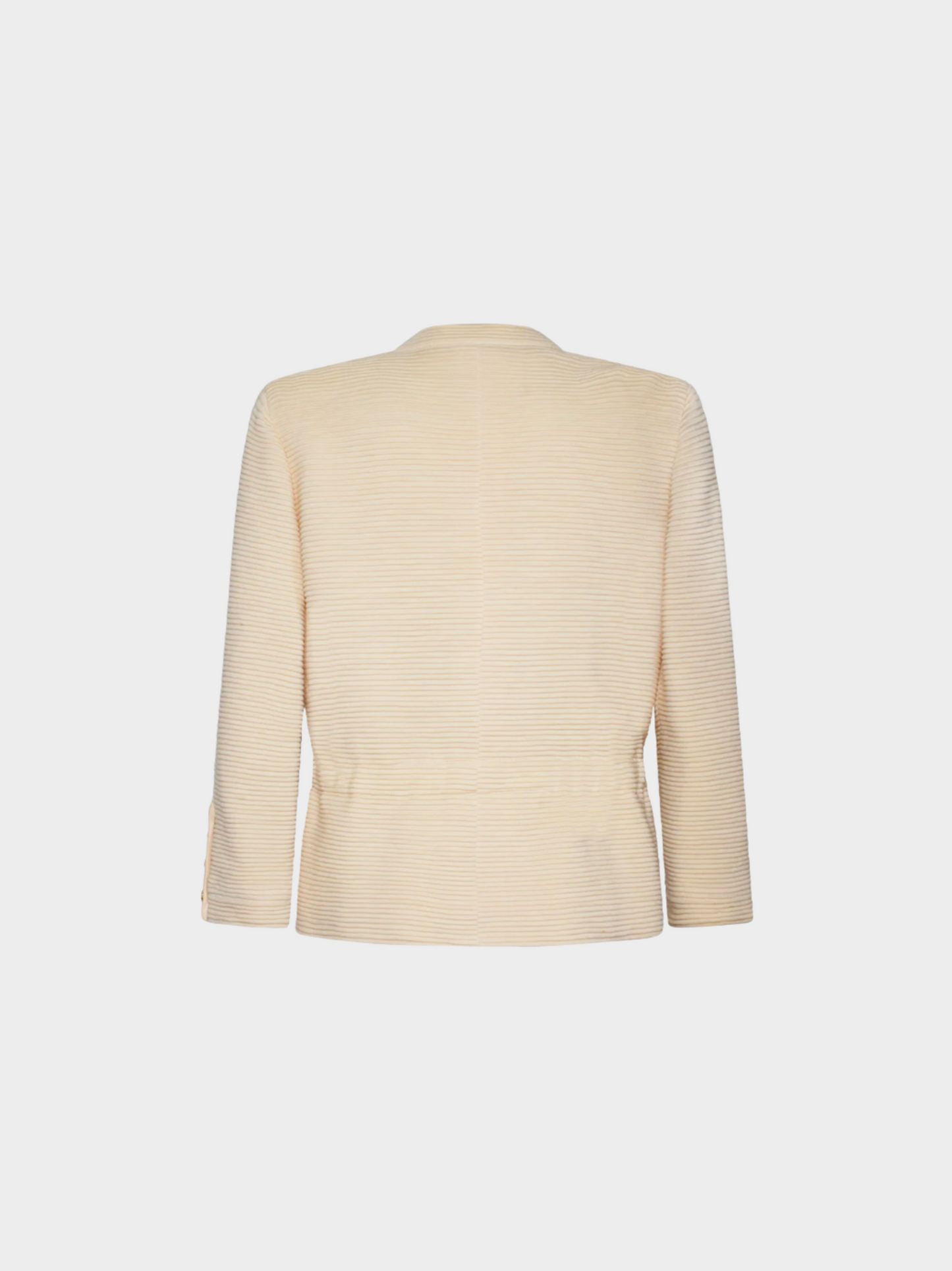 Chanel by Karl Lagerfeld 1990s Beige Wool Jersey Jacket