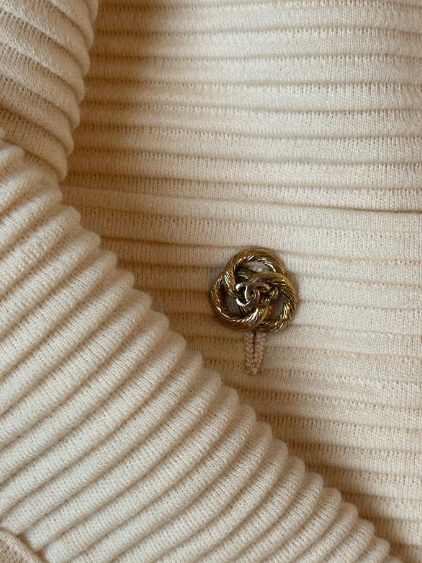 Chanel by Karl Lagerfeld 1990s Beige Wool Jersey Jacket