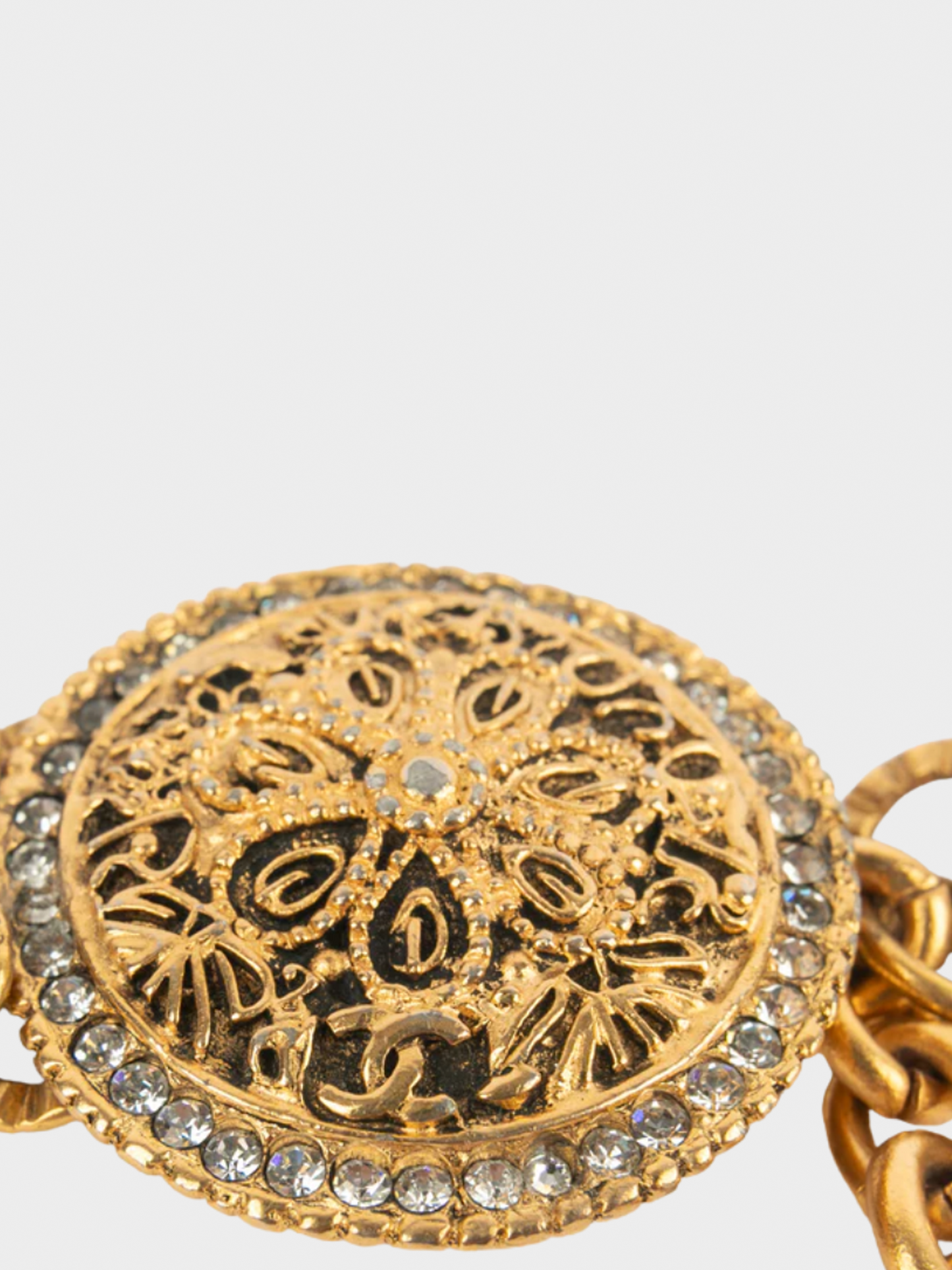 Chanel 1980s Golden Circle Buckle Belt