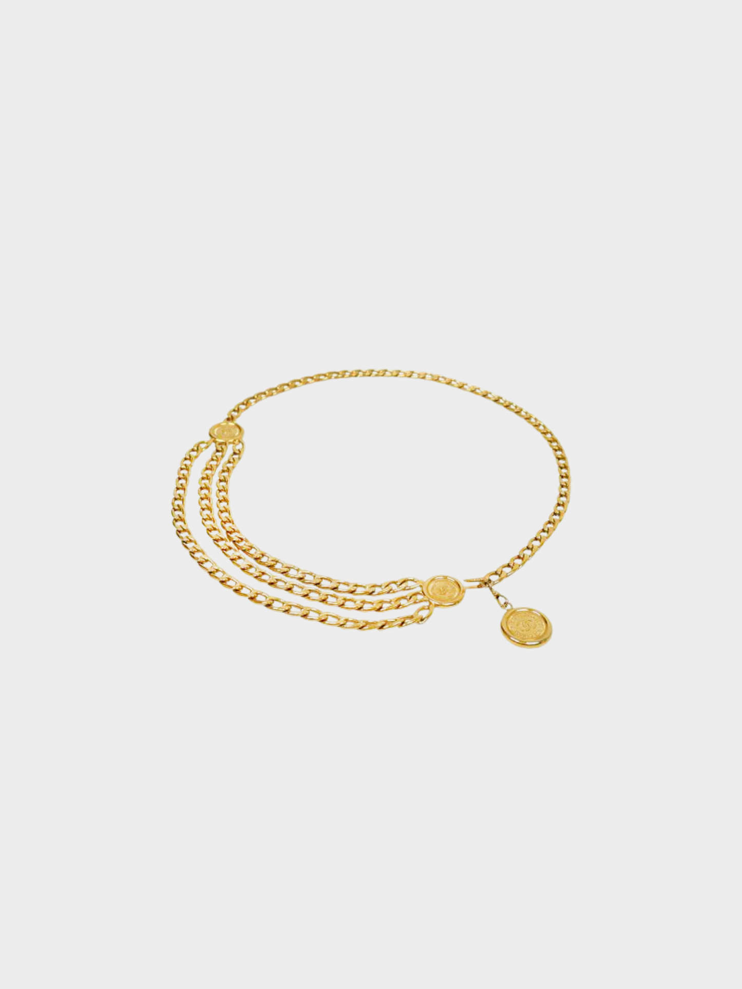 Chanel 1990s Gold Metal COCO Chain-link Belt