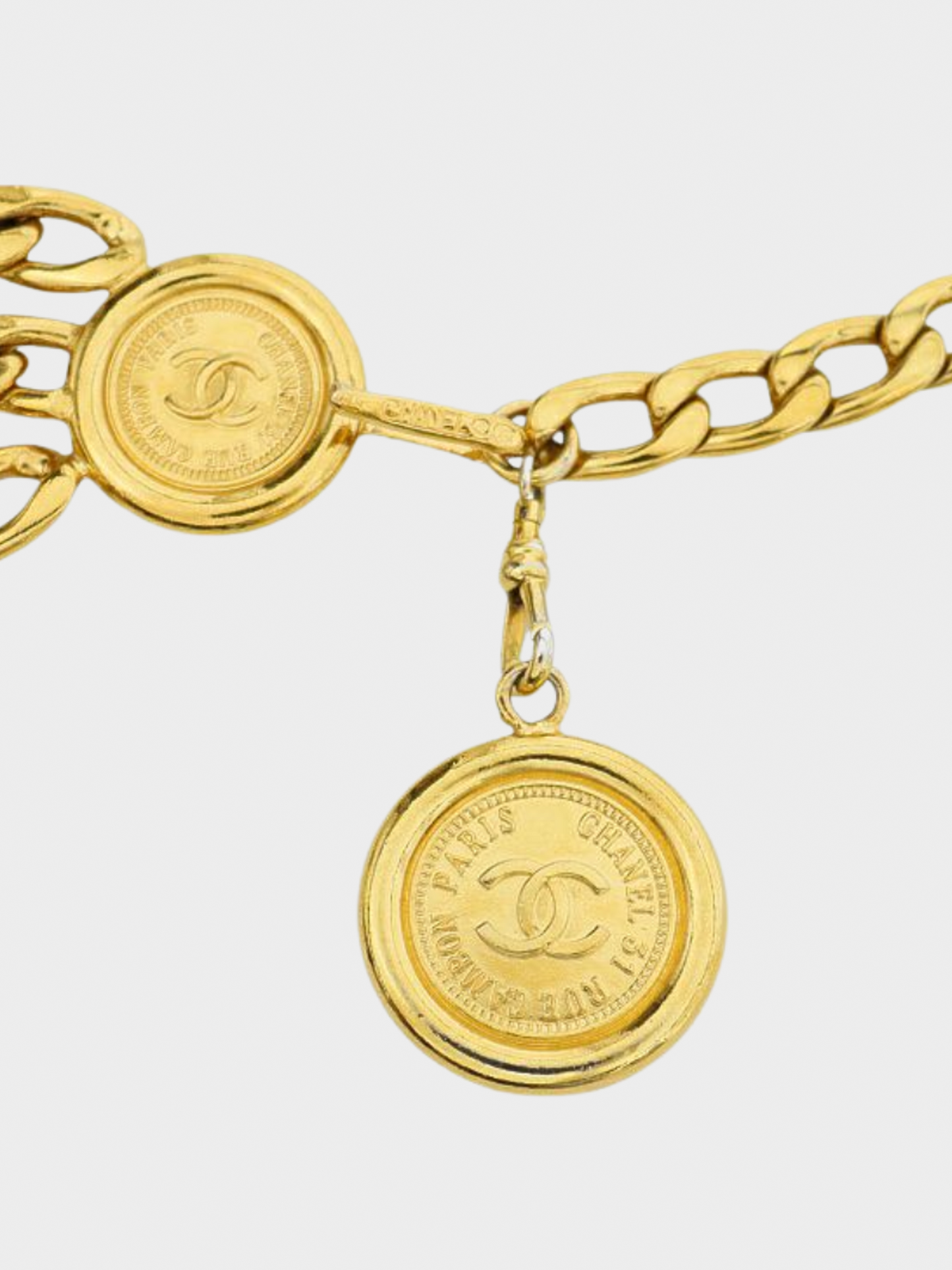 Chanel 1990s Gold Metal COCO Chain-link Belt