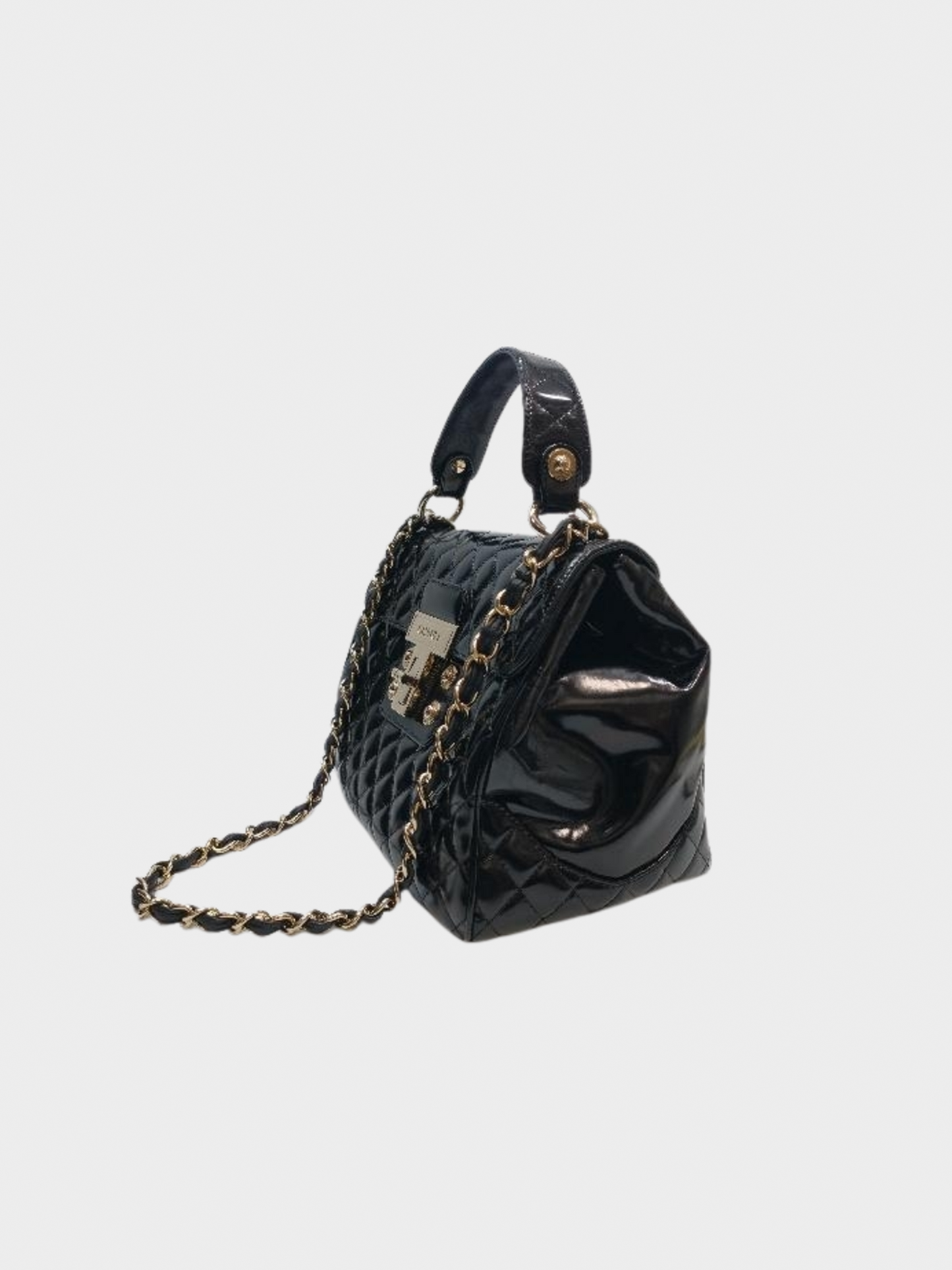 Chanel 2008-2009 Black Quilted Mademoiselle Kelly Flap Bag