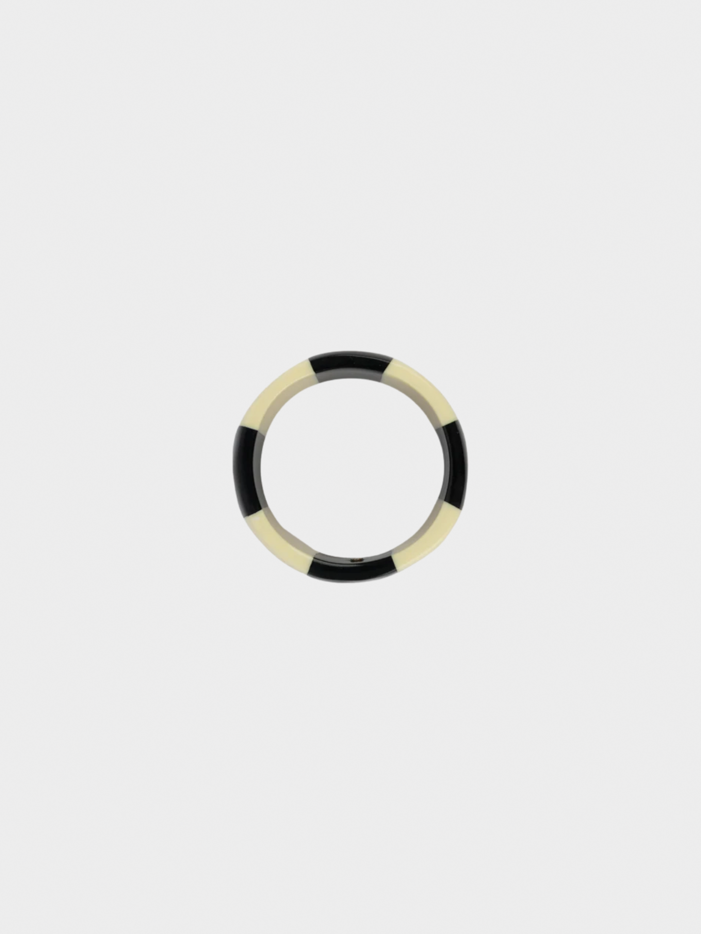 Chanel SS 1996 Black and White Bakelite Cuff Bracelet
