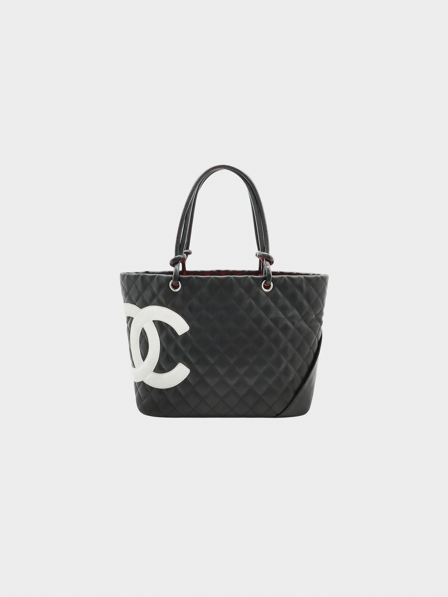 Chanel 2000s Black Cambon Logo Tote