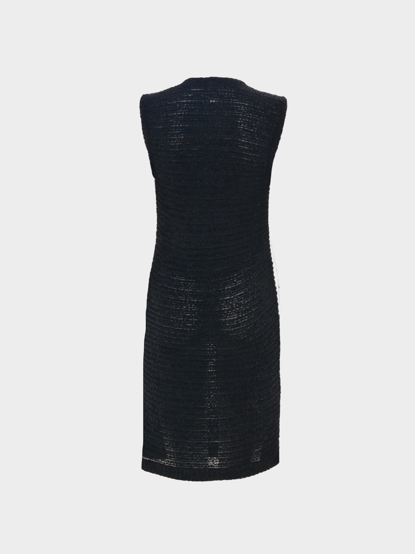 Chanel by Karl Lagerfeld Resort 2016 Black Pearlescent Button Black Tweed Dress