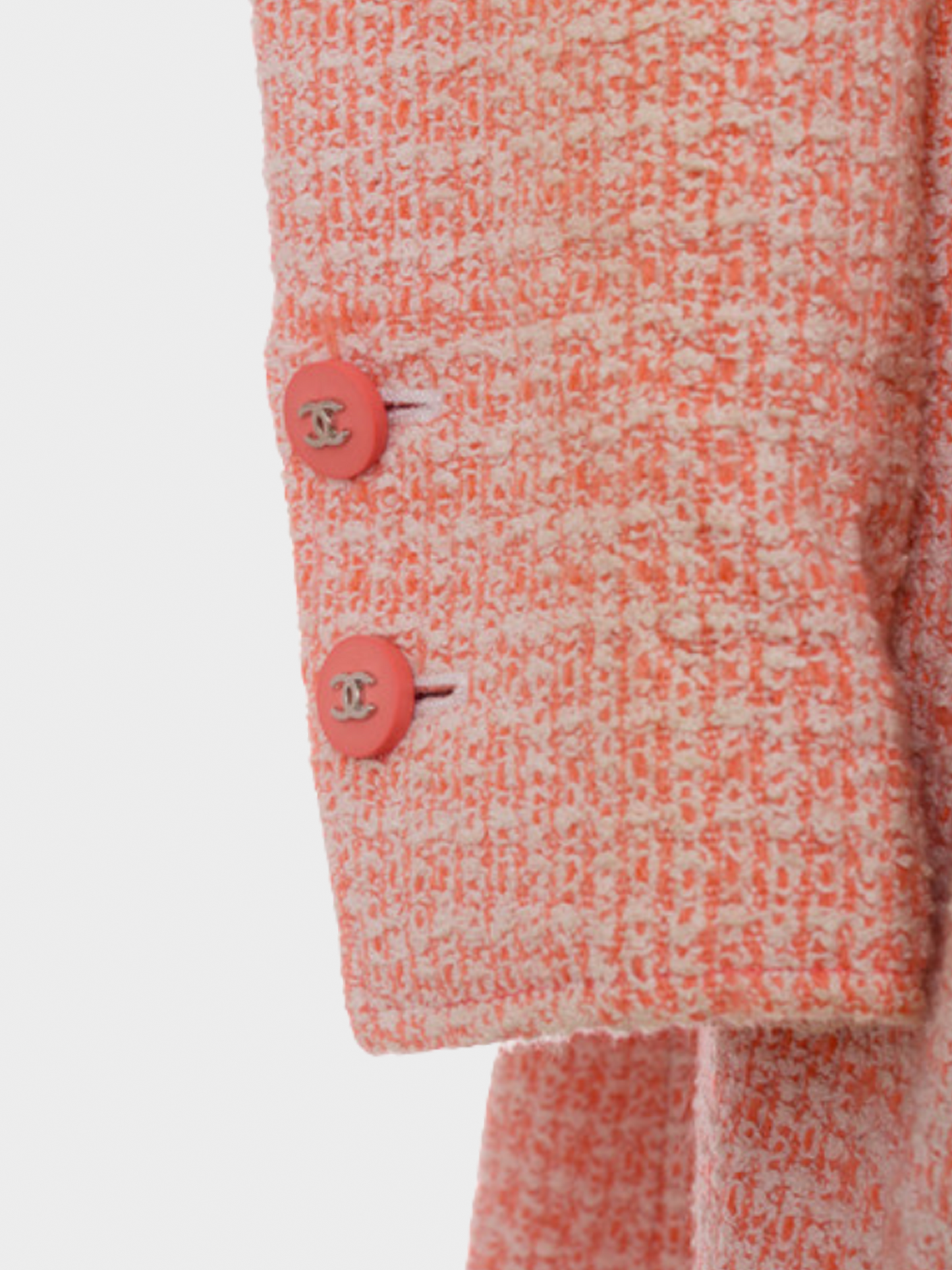 Chanel Summer 1996 Pink Tweed Summer Coat