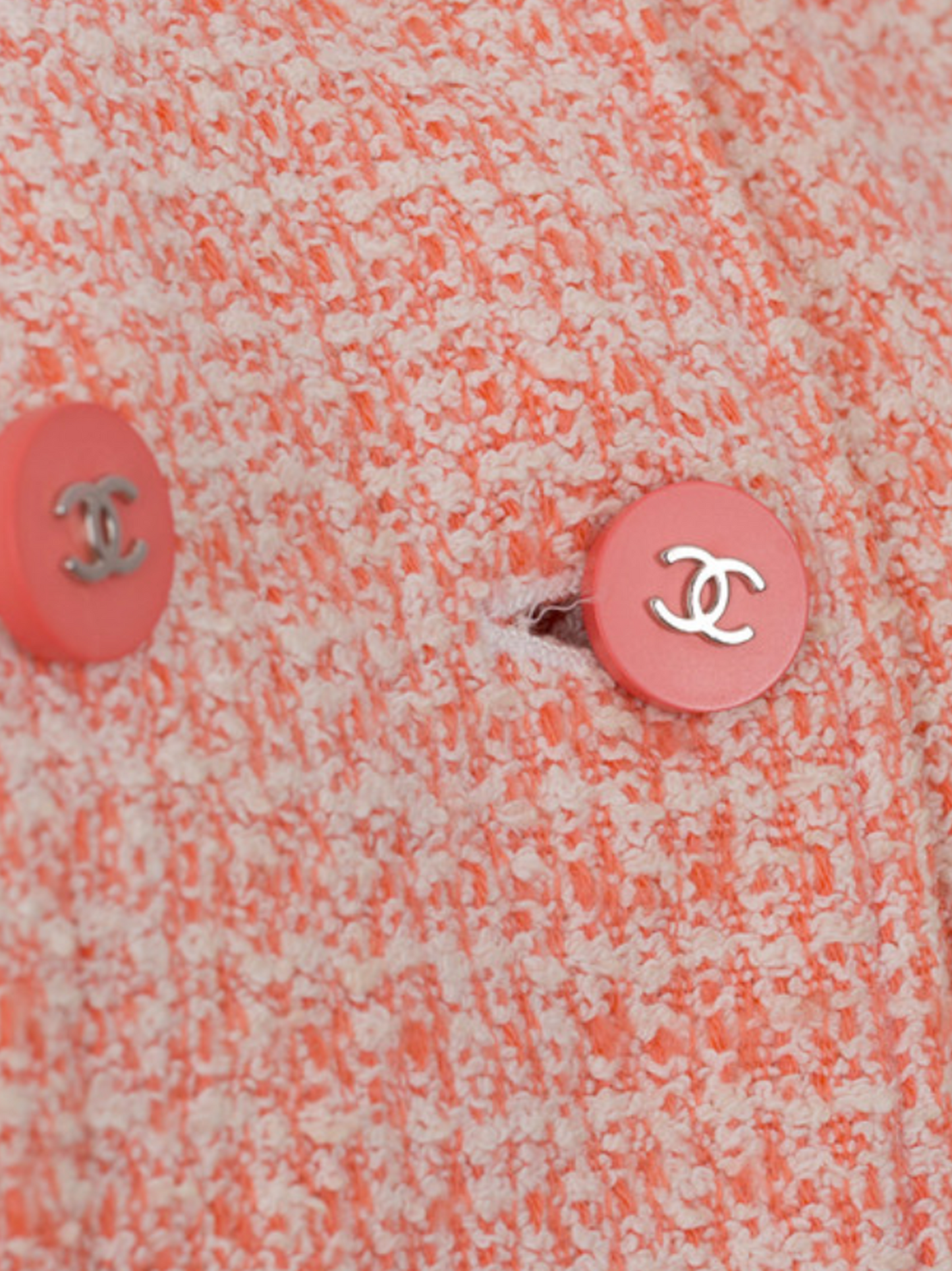 Chanel Summer 1996 Pink Tweed Summer Coat