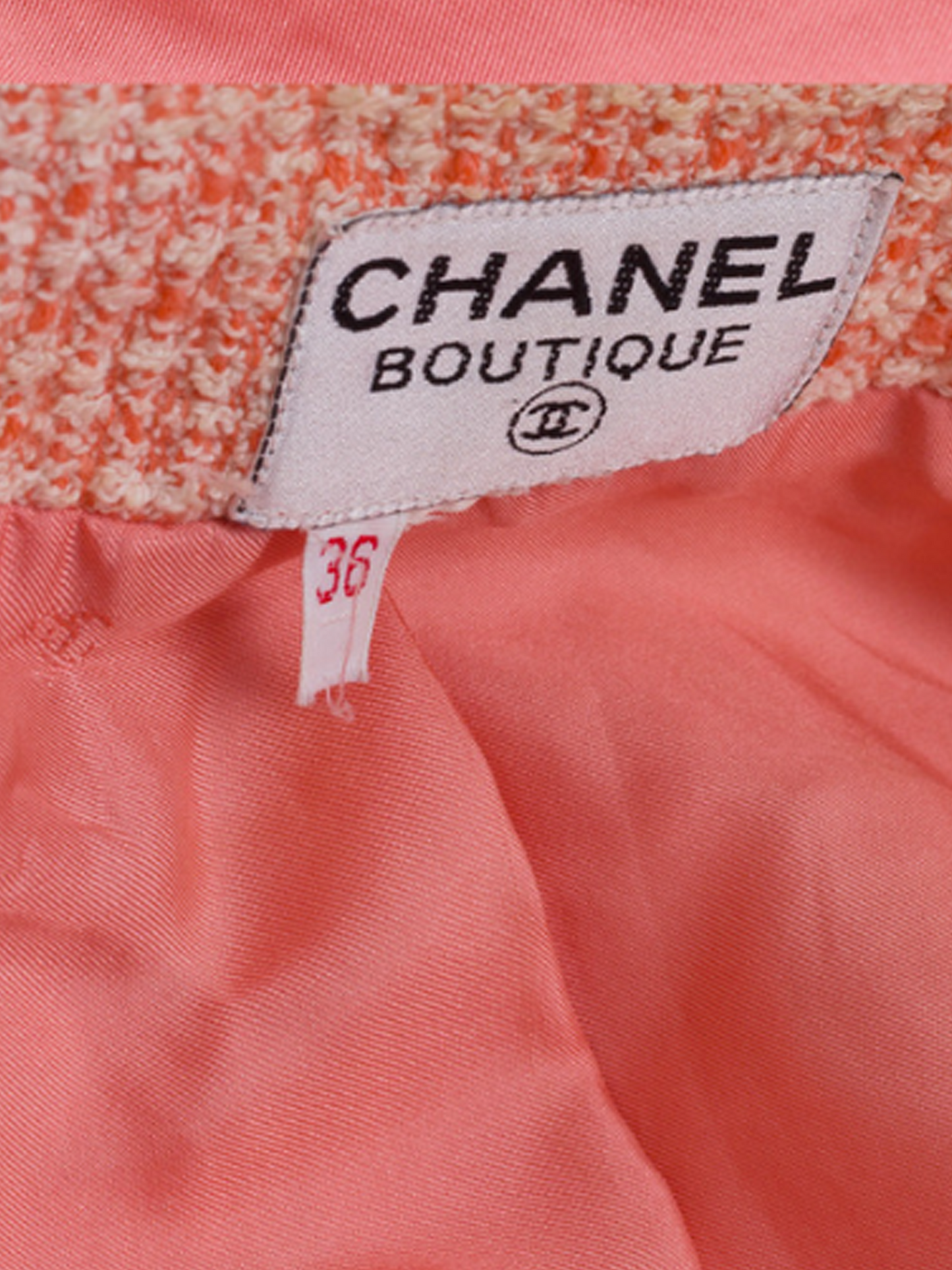 Chanel Summer 1996 Pink Tweed Summer Coat