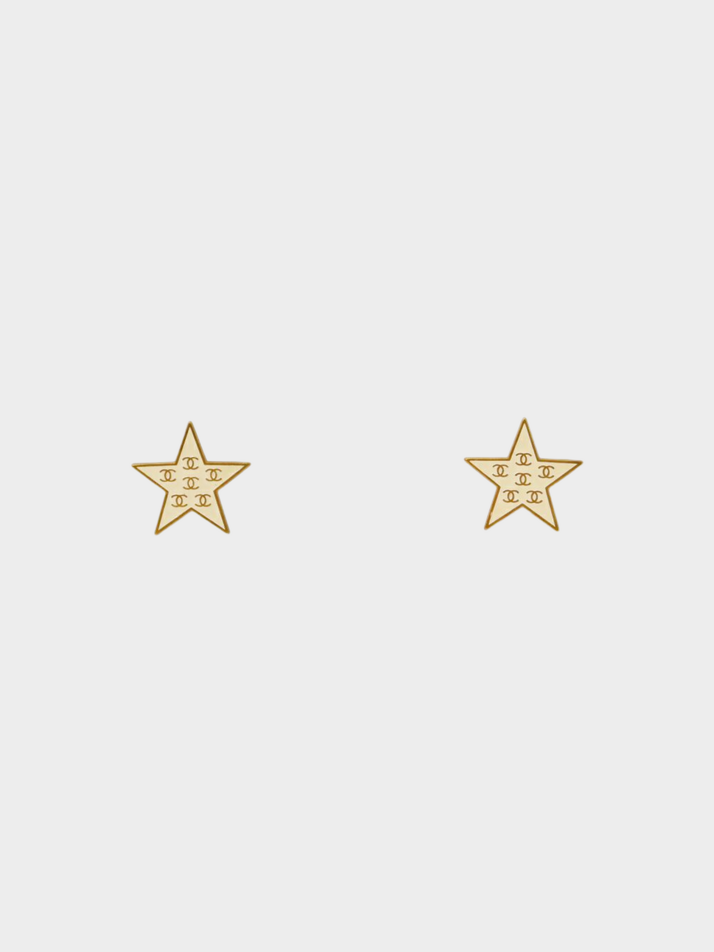 Chanel 2001 Gold Coco Star Earrings