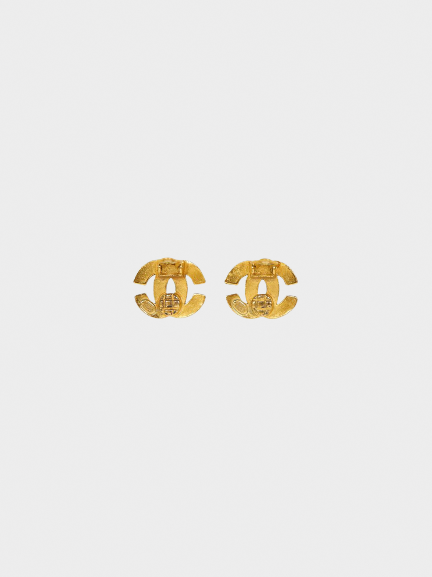Chanel 1990s Gold CC Coco Logo Earrings