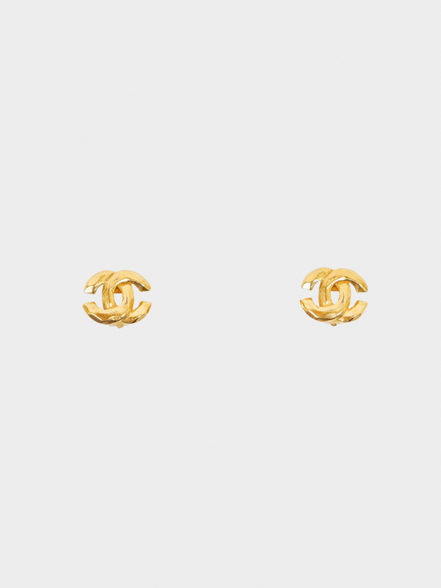 Chanel 1990s Gold CC Coco Logo Earrings