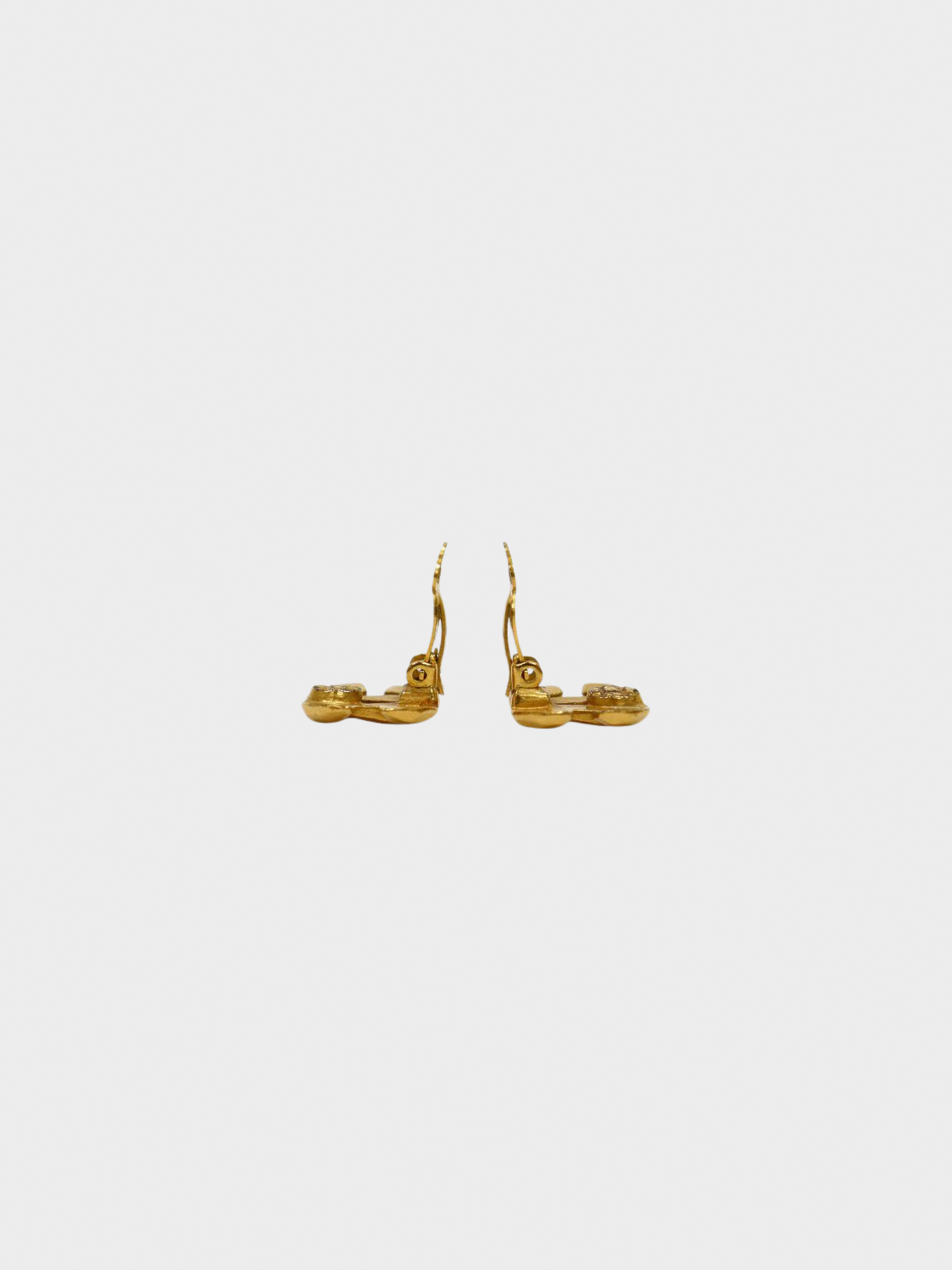 Chanel 1990s Gold CC Coco Logo Earrings