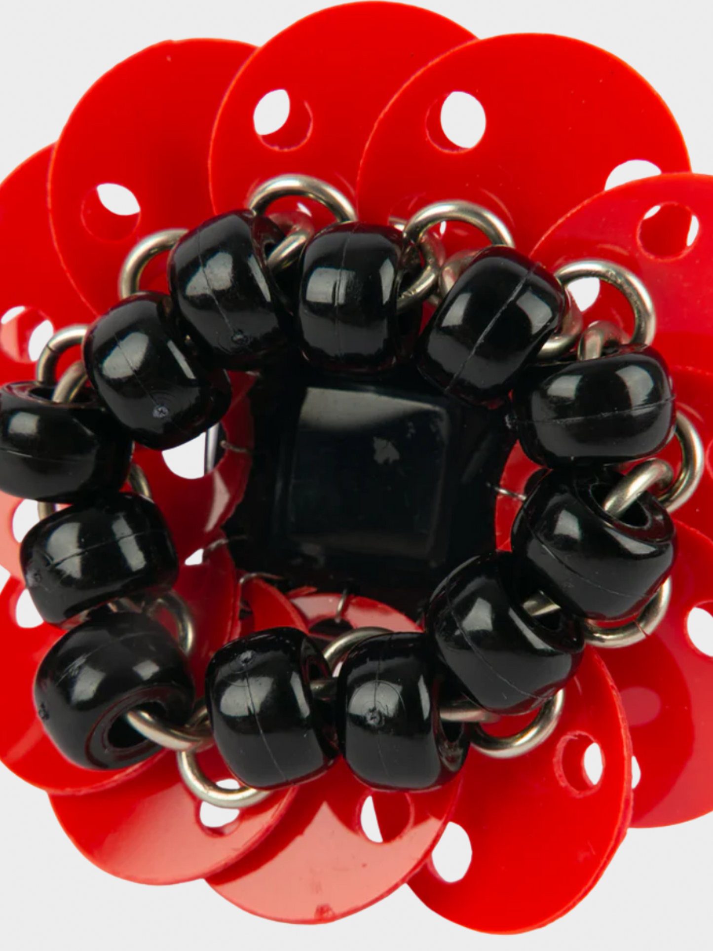 Paco Rabanne 1980s Haute Couture Red and Black Pastille Earrings
