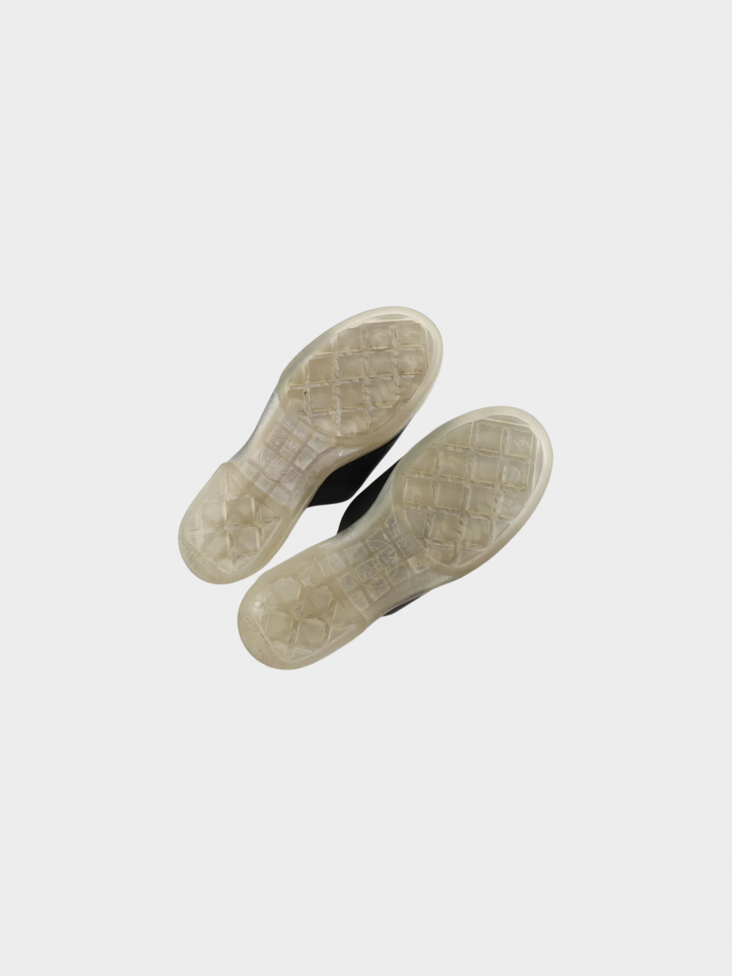 Chanel 2000s Coco Mark Black Strap Sandal Flats