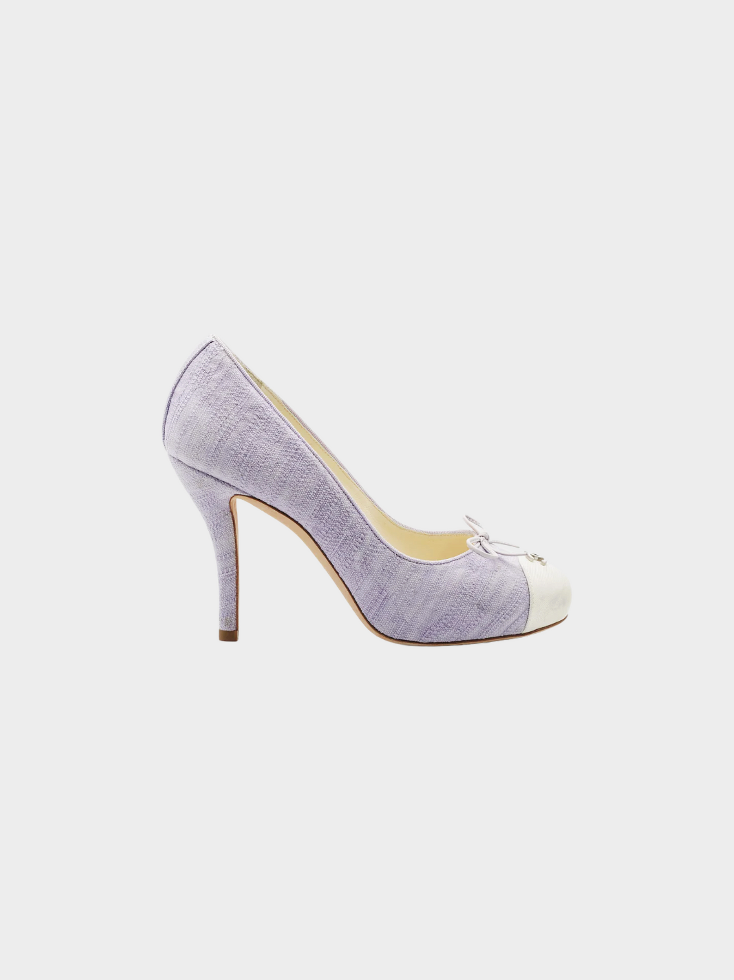 Chanel by Karl Lagerfeld 2000s Lilac Tweed Cotton Silk Pumps