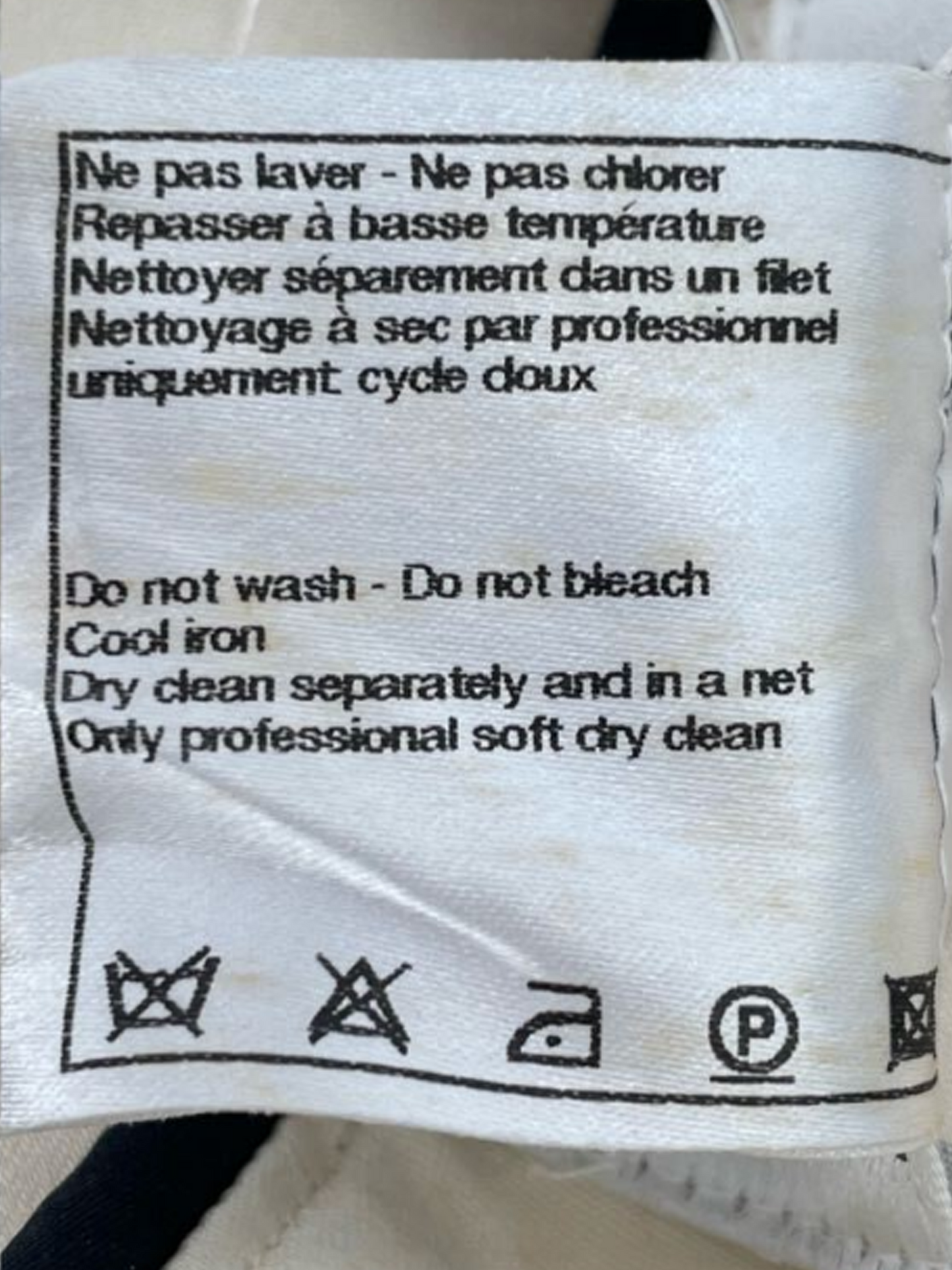 Chanel 2000s Cream Coco Mark Silk Trousers