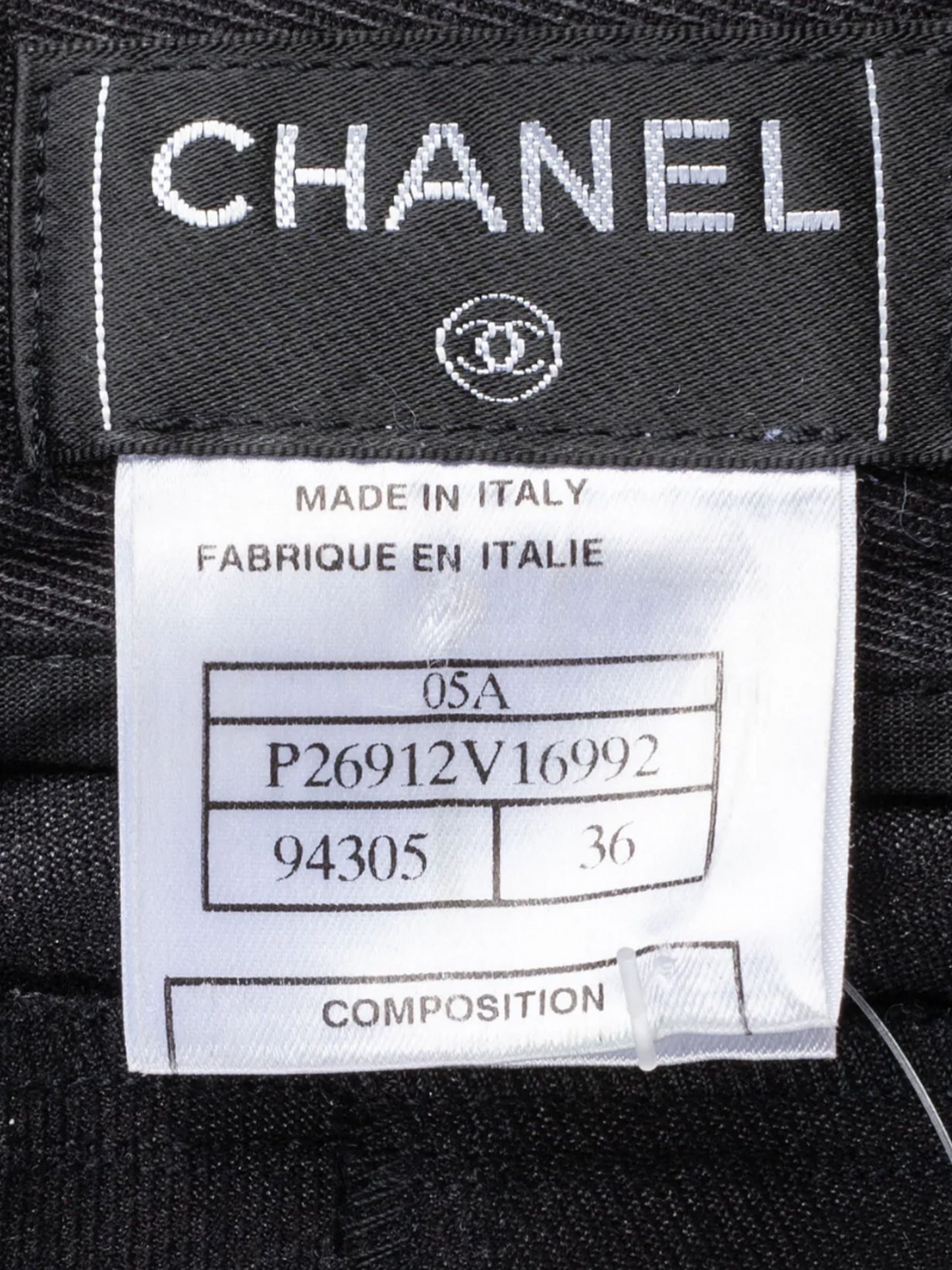Chanel FW 2005 Black Tie Up Capri Pants