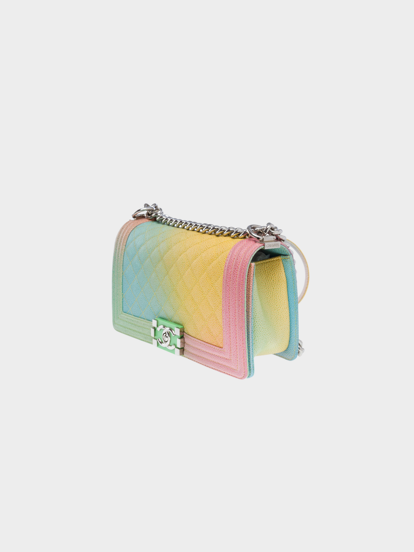Chanel by Karl Lagerfeld Resort 2017 Rainbow Caviar Coco Cuba Small Boy Flap Bag