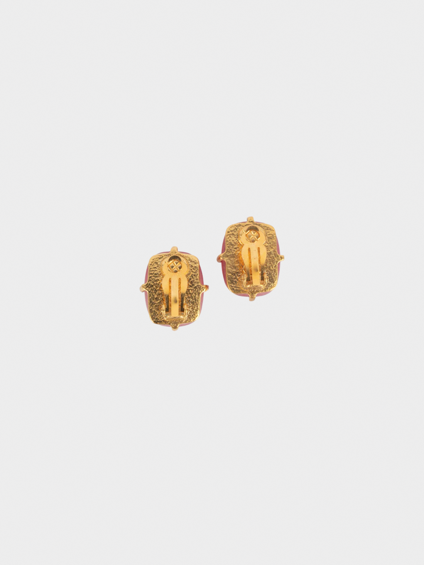 Chanel FW 1997 Pink Glass Paste Earrings