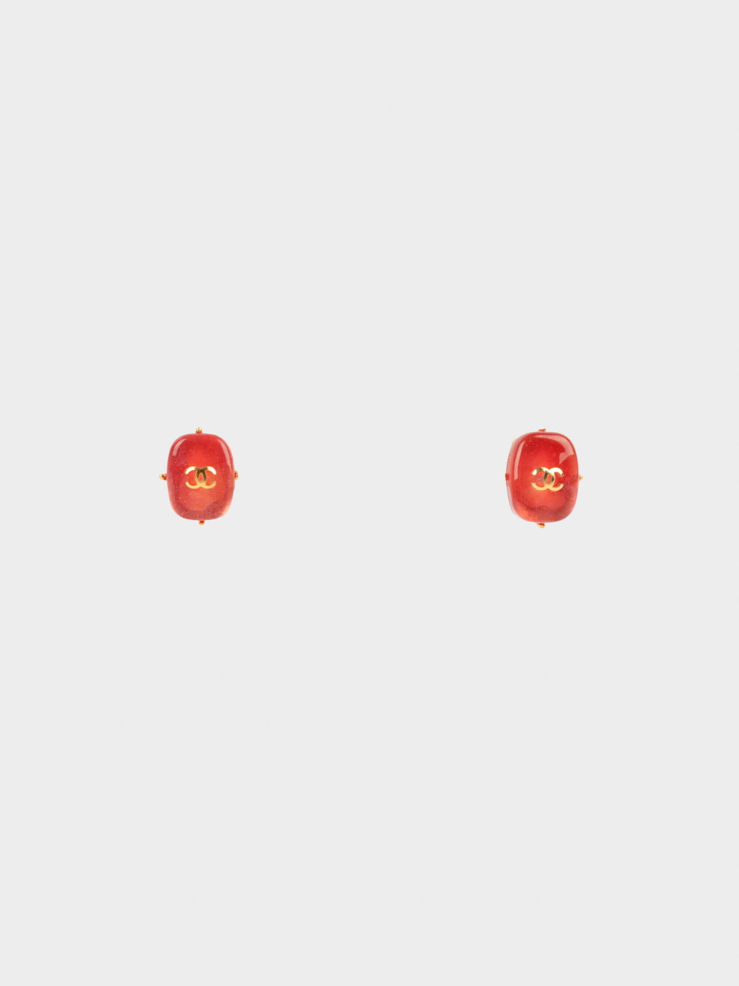 Chanel FW 1997 Pink Glass Paste Earrings