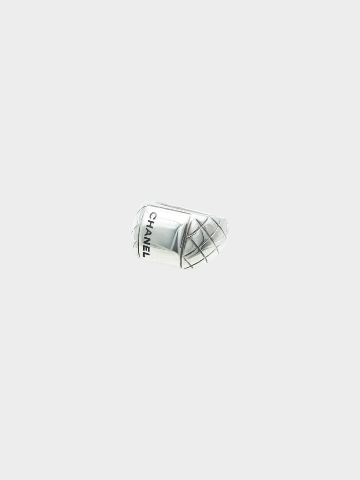 Chanel by Karl Lagerfeld 2000s Silver Crush Ring