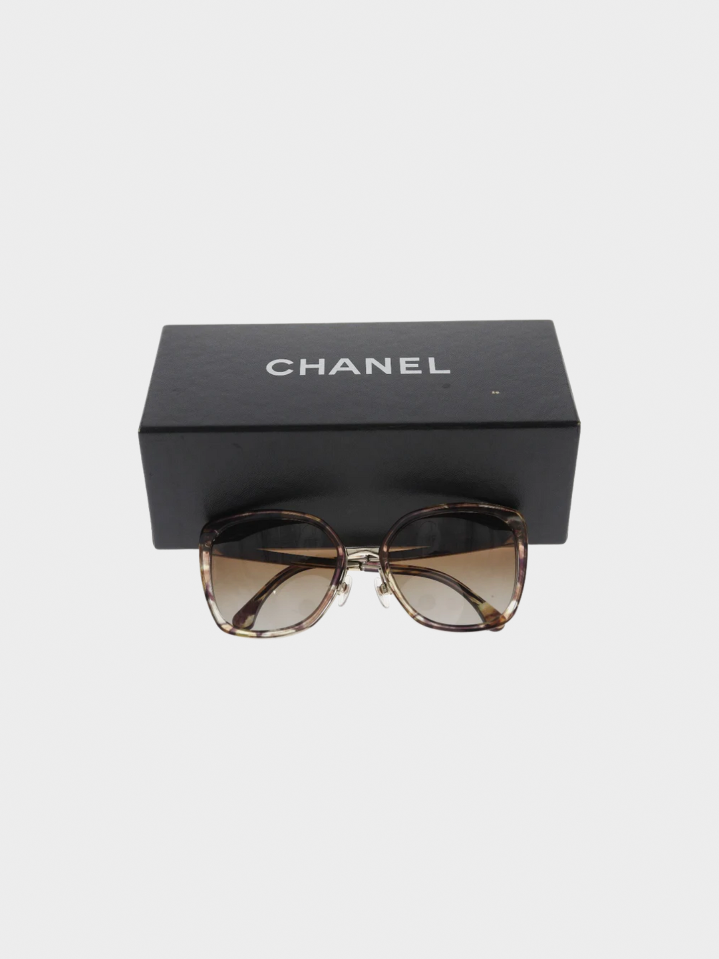 Chanel 2000s Brown Butterfly-frame Sunglasses