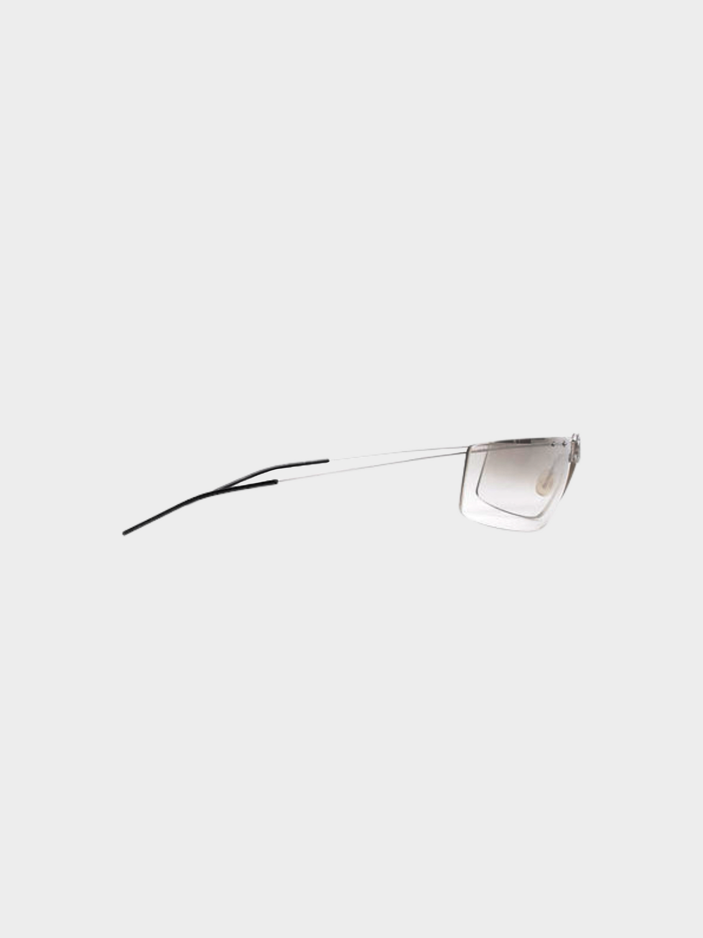 Chanel 2000s Silver Titanium Rimless Flipping Glasses